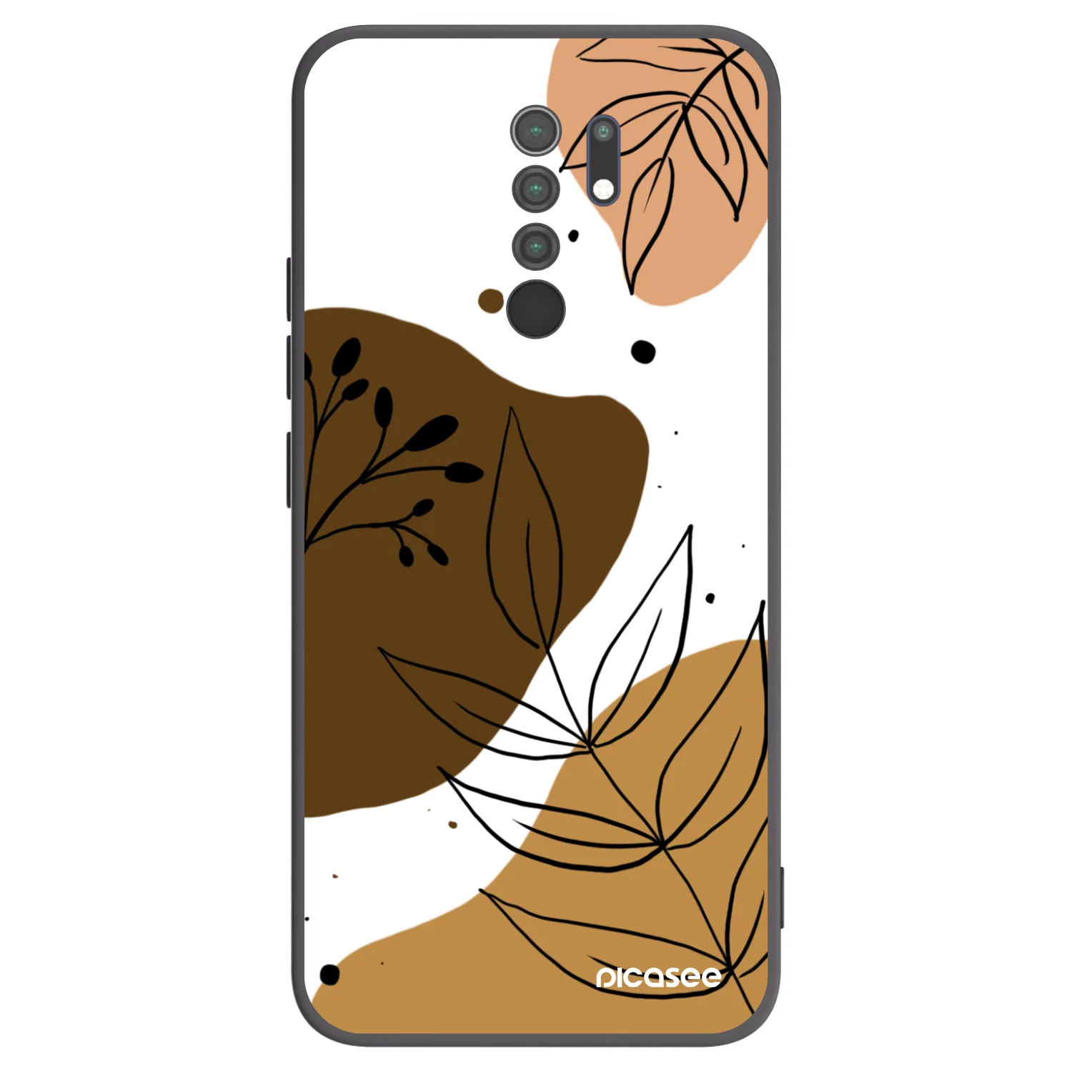 Picasee Μαύρη θήκη σιλικόνης για Xiaomi Redmi 9 - Boho style