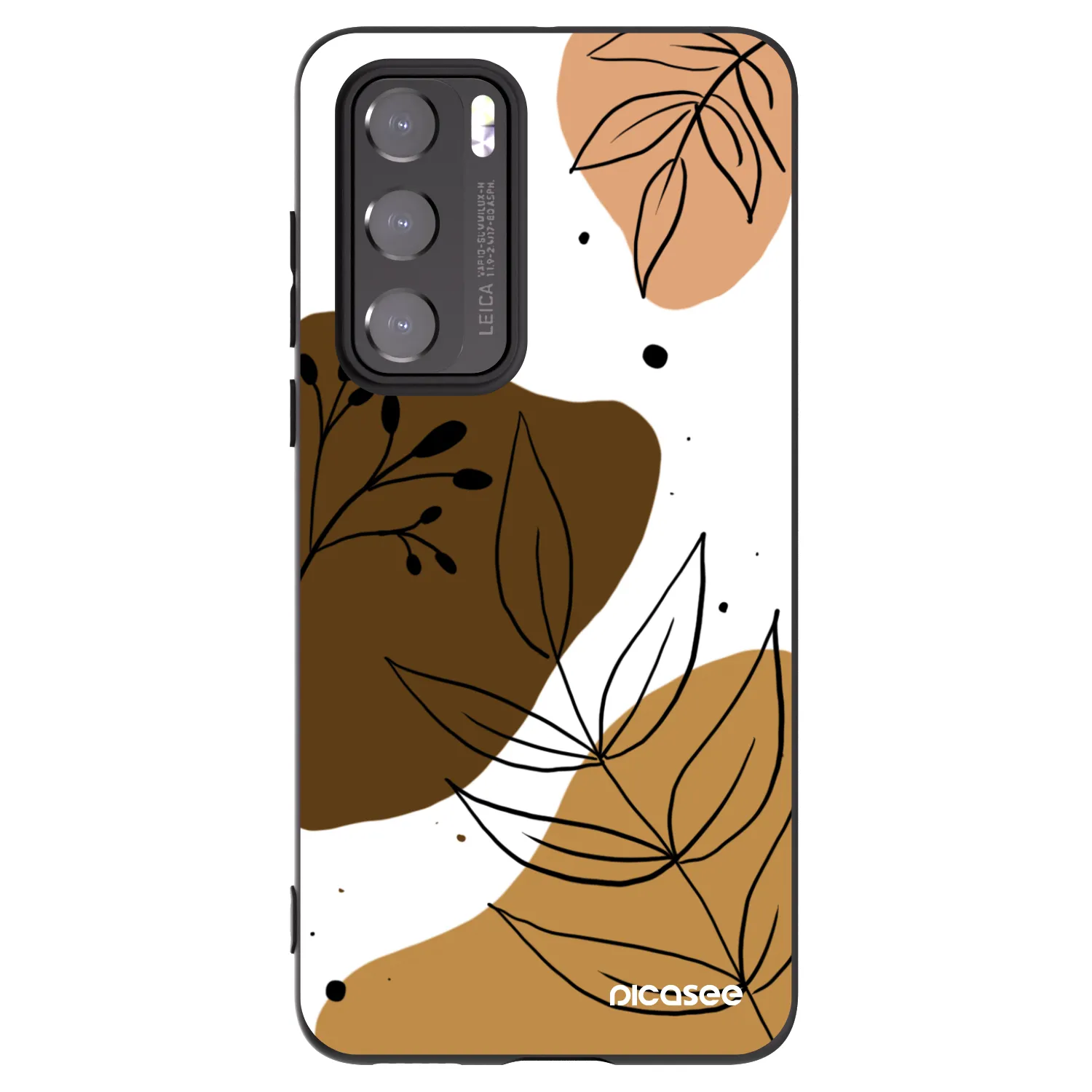 Picasee Μαύρη θήκη σιλικόνης για Huawei P40 - Boho style