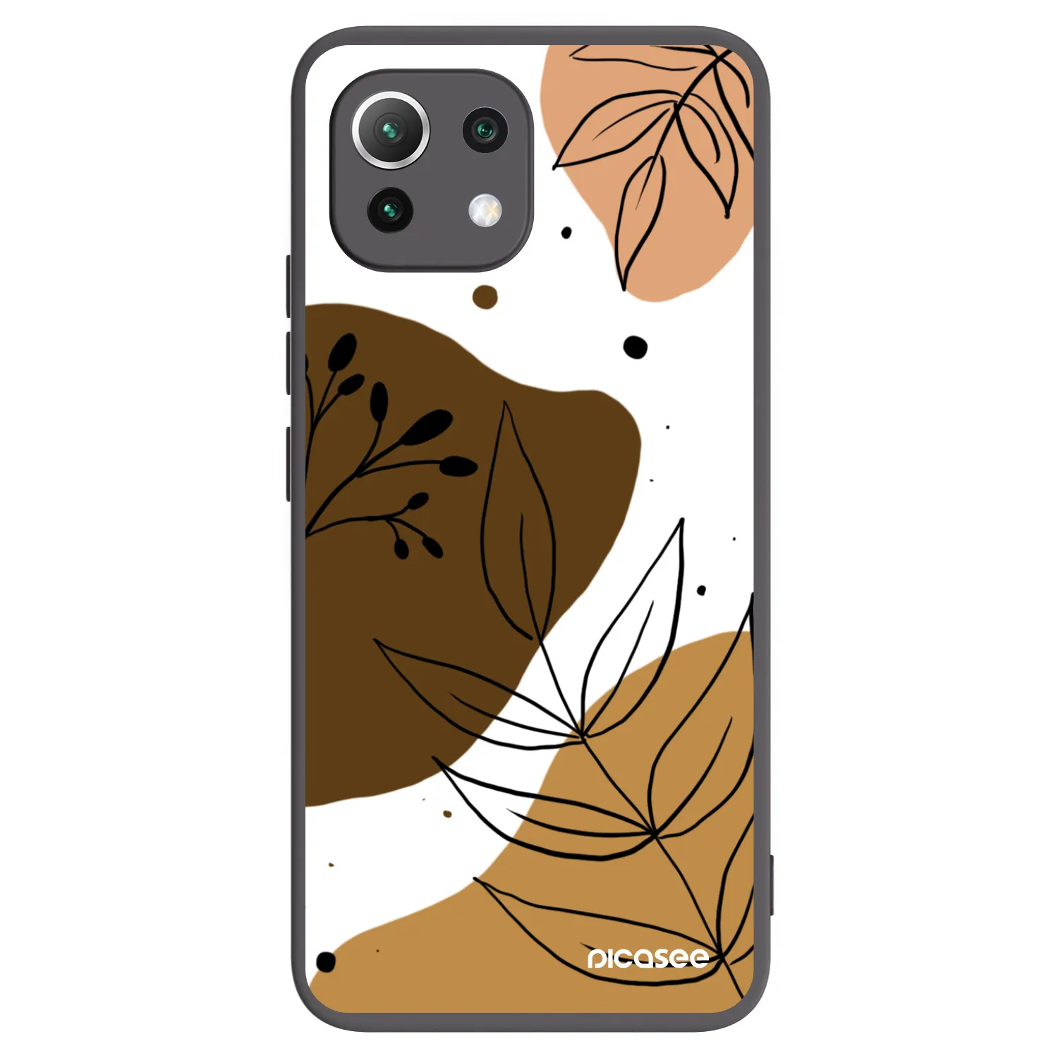Picasee Μαύρη θήκη σιλικόνης για Xiaomi Mi 11 Lite - Boho style