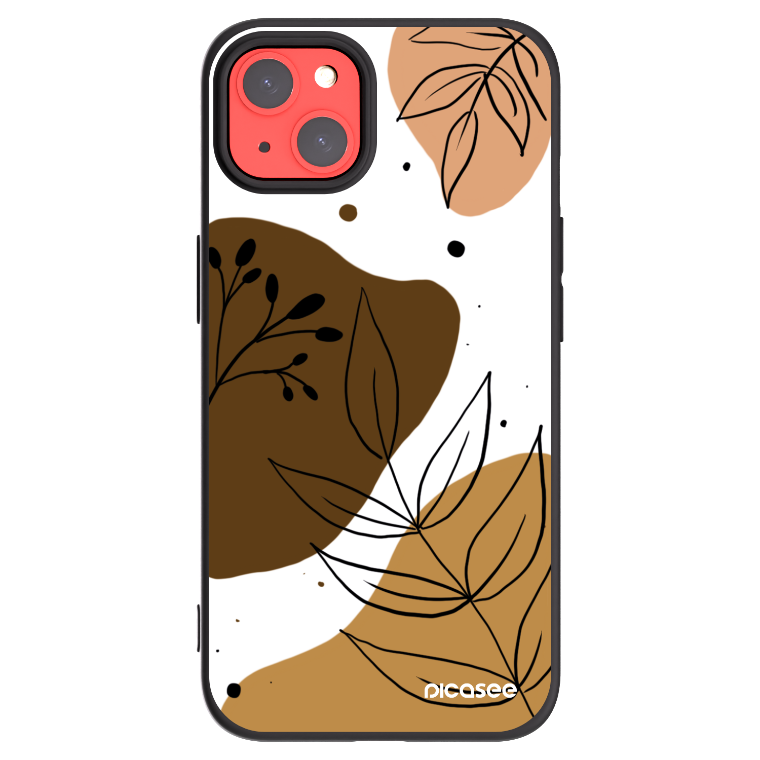 Picasee Μαύρη θήκη σιλικόνης για Apple iPhone 13 - Boho style