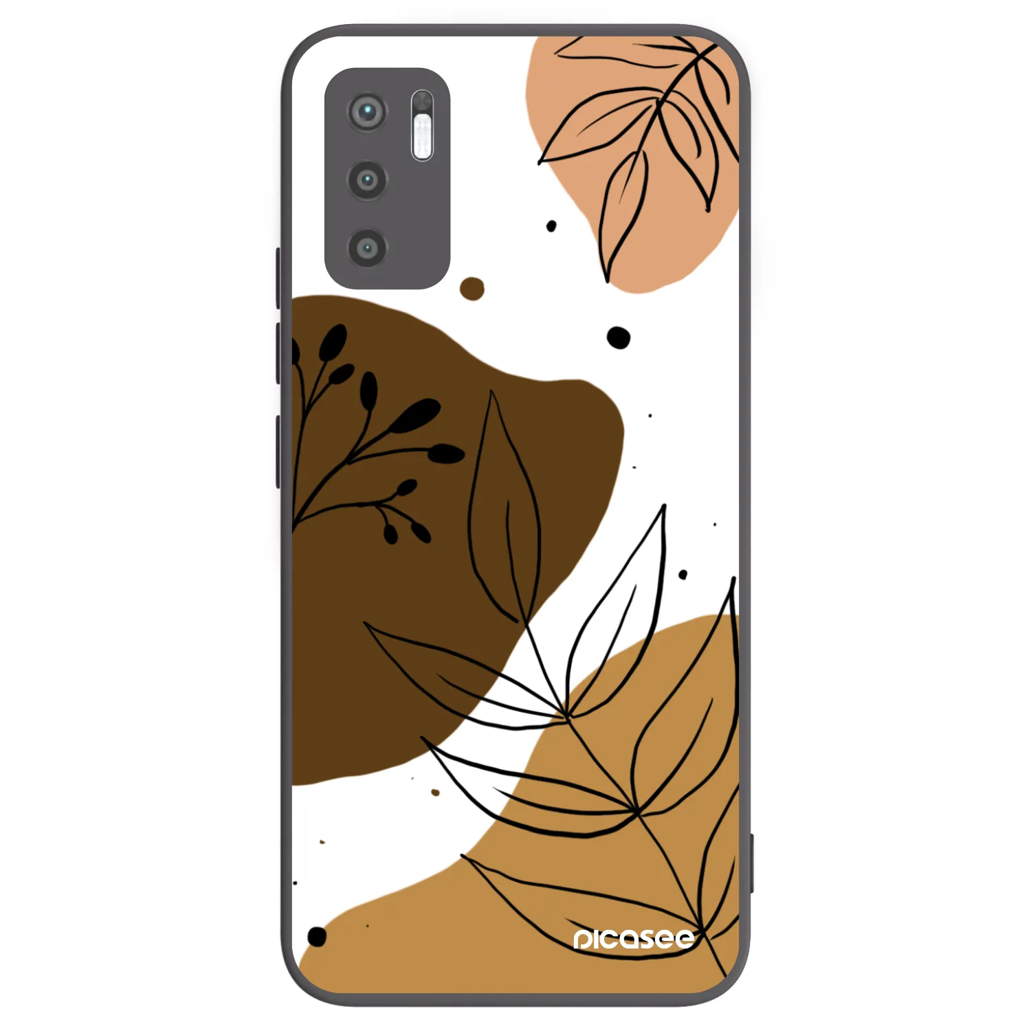 Picasee Μαύρη θήκη σιλικόνης για Xiaomi Redmi Note 10 5G - Boho style