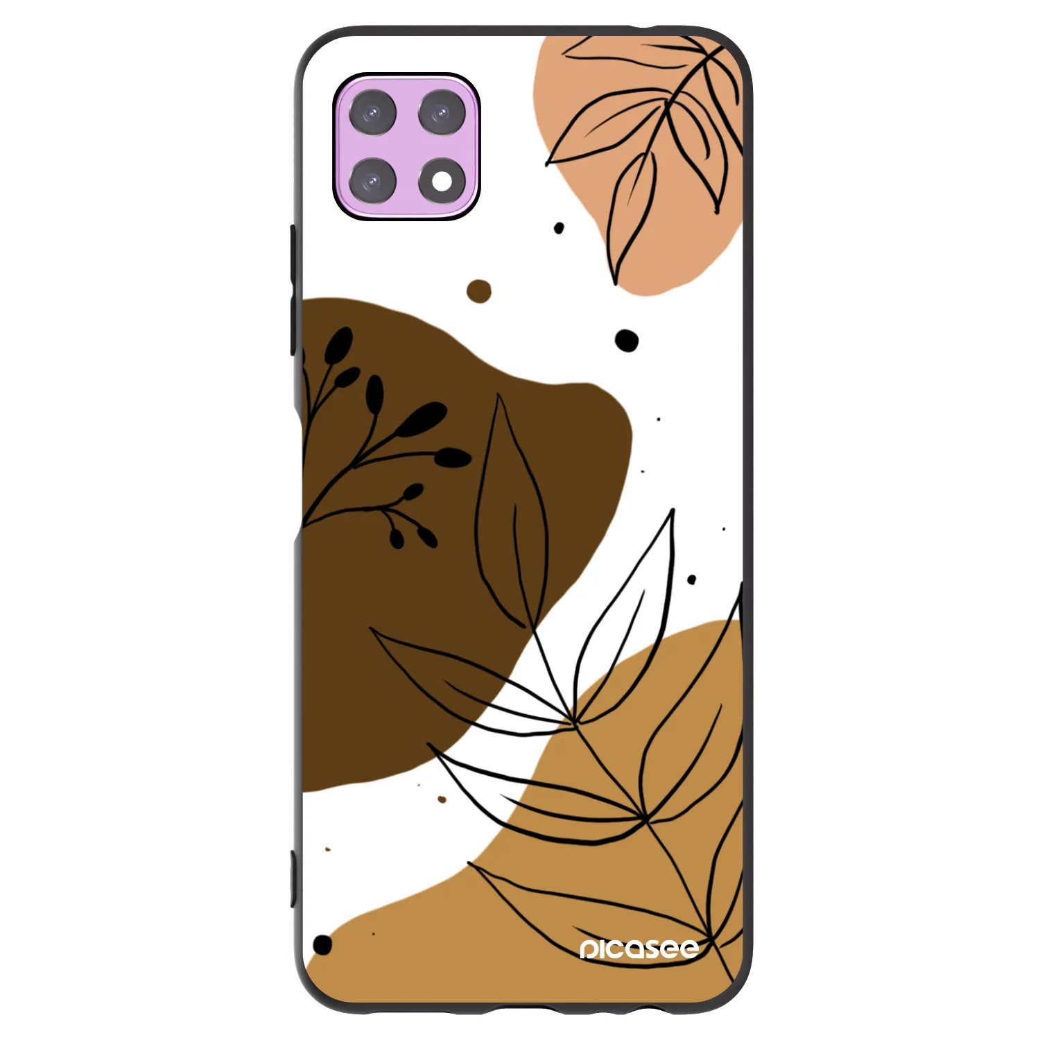 Picasee Μαύρη θήκη σιλικόνης για Samsung Galaxy A22 A226B 5G - Boho style