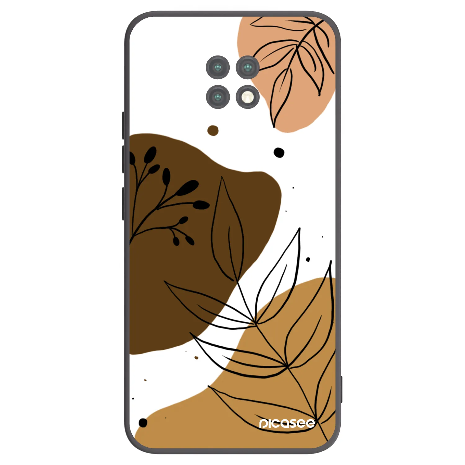 Picasee Μαύρη θήκη σιλικόνης για Xiaomi Redmi Note 9T - Boho style