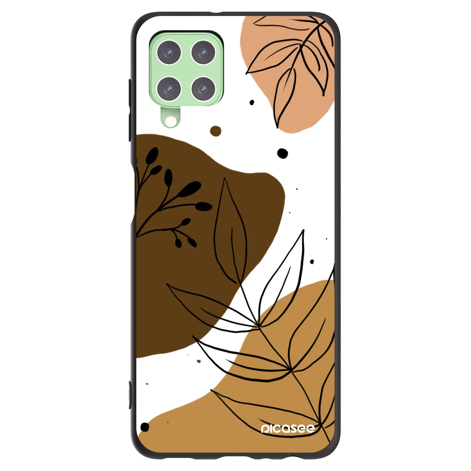 Picasee Μαύρη θήκη σιλικόνης για Samsung Galaxy A22 A225F 4G - Boho style