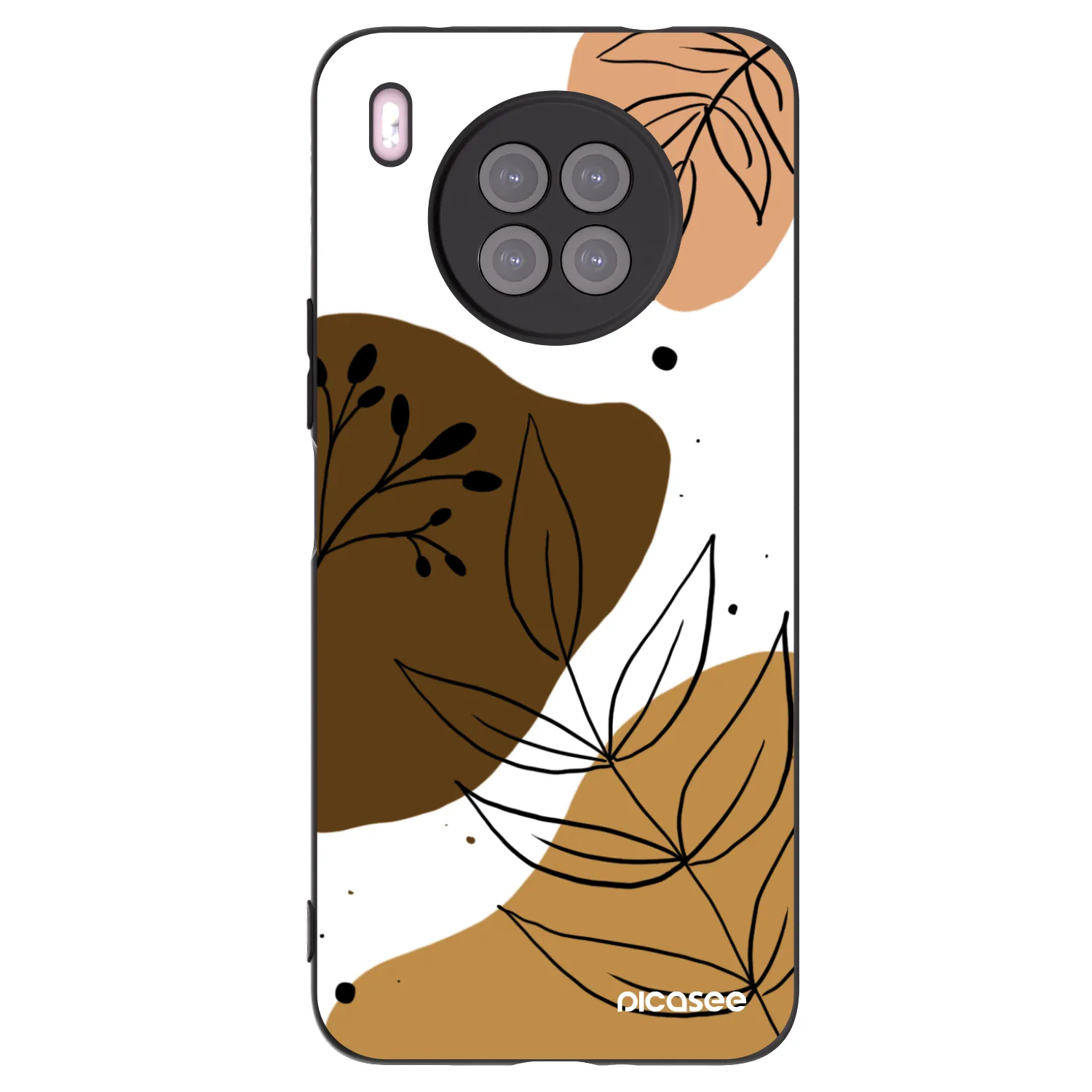 Picasee Μαύρη θήκη σιλικόνης για Huawei Nova 8i - Boho style