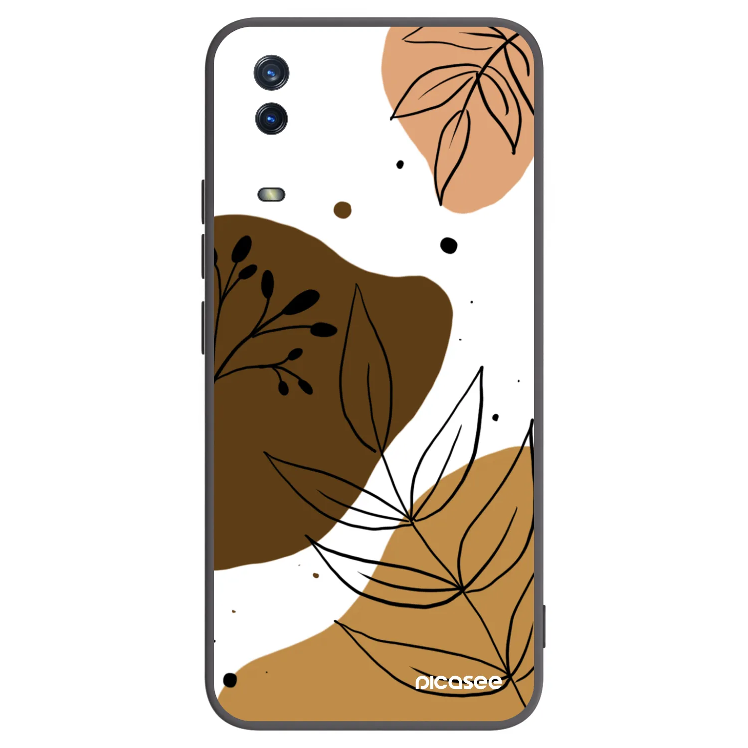 Picasee Μαύρη θήκη σιλικόνης για Vivo Y11s - Boho style