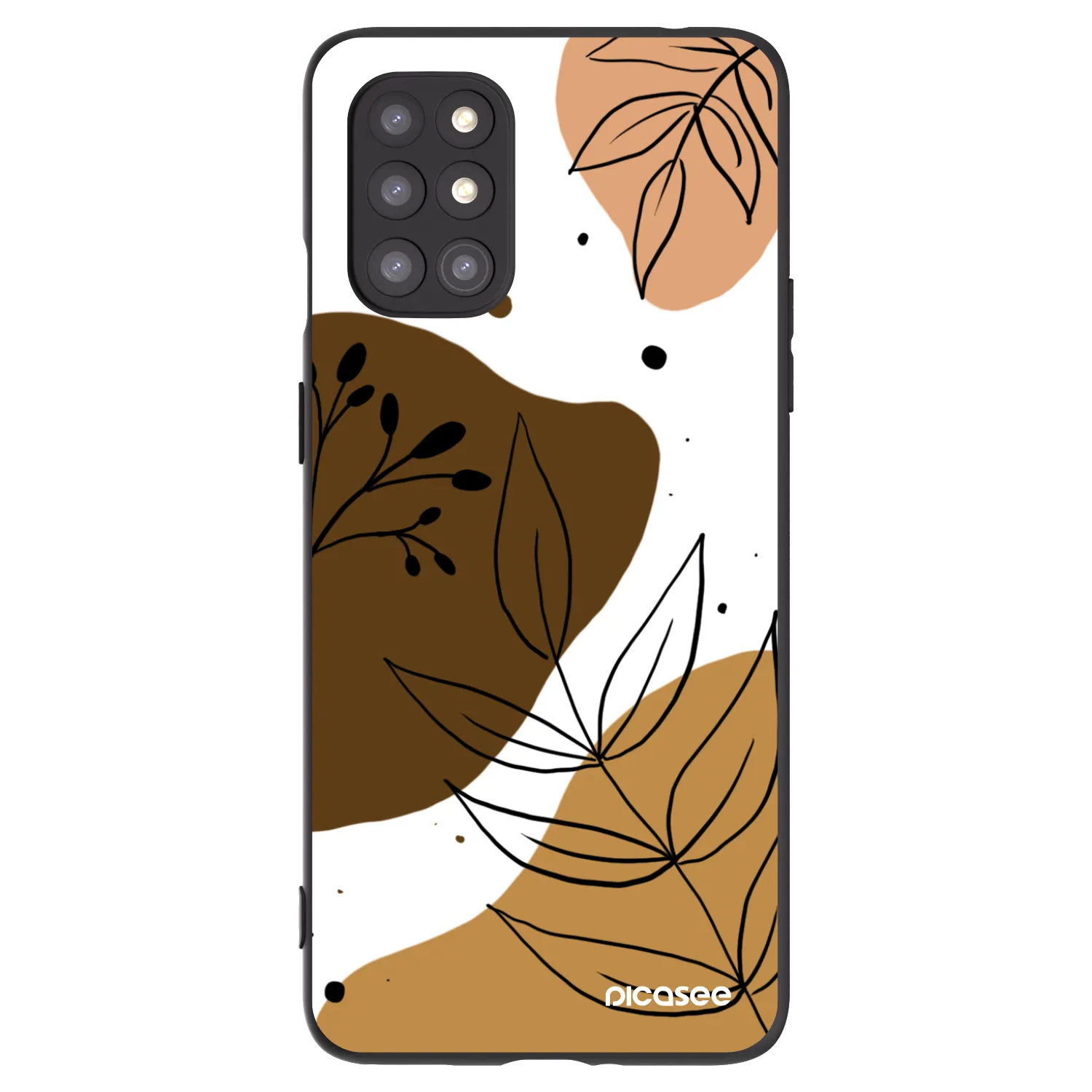 Picasee Μαύρη θήκη σιλικόνης για OnePlus 8T - Boho style