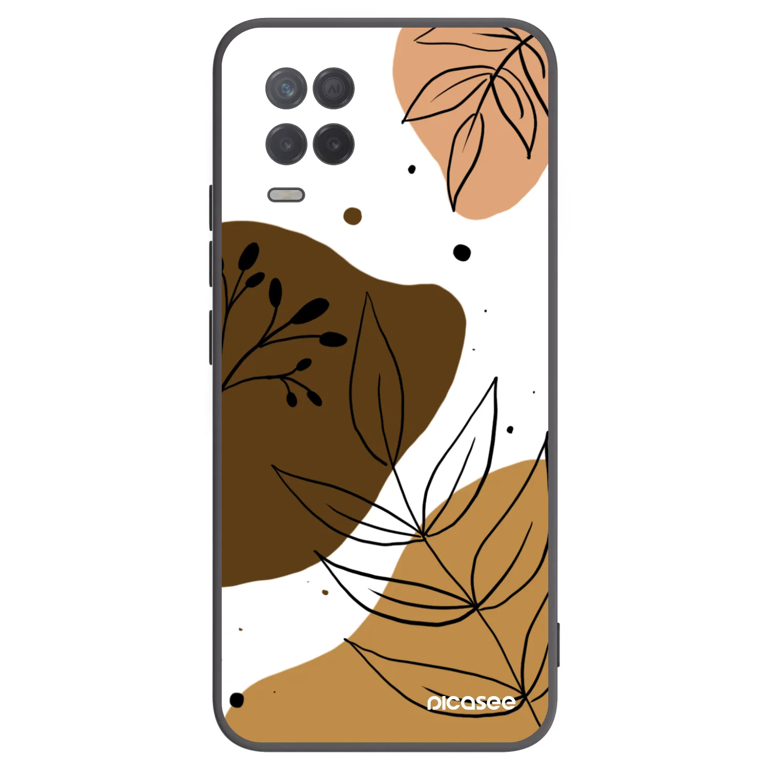 Picasee Μαύρη θήκη σιλικόνης για Realme 8 5G - Boho style