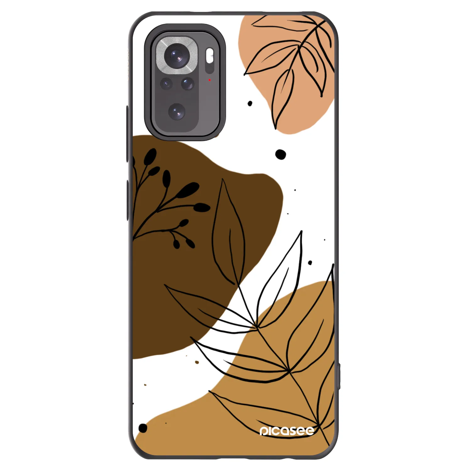 Picasee Μαύρη θήκη σιλικόνης για Xiaomi Redmi Note 11S 4G - Boho style