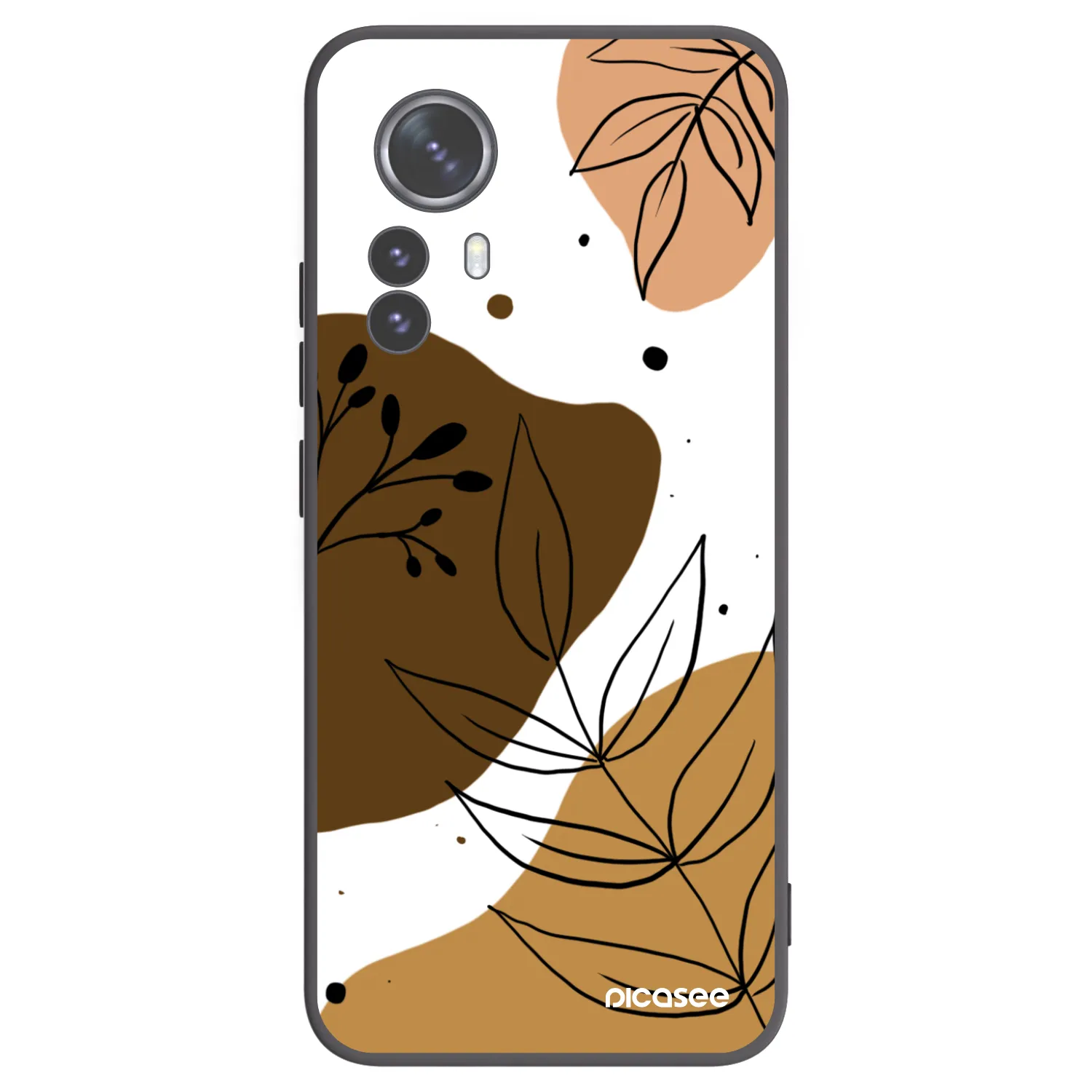 Picasee Μαύρη θήκη σιλικόνης για Xiaomi 12 Pro - Boho style