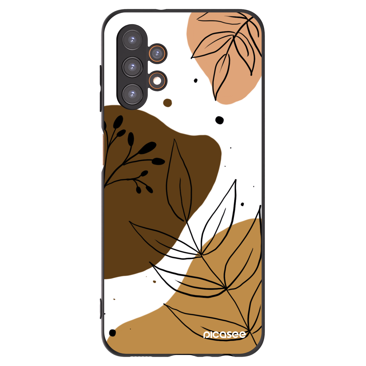 Picasee Μαύρη θήκη σιλικόνης για Samsung Galaxy A13 4G A135 - Boho style