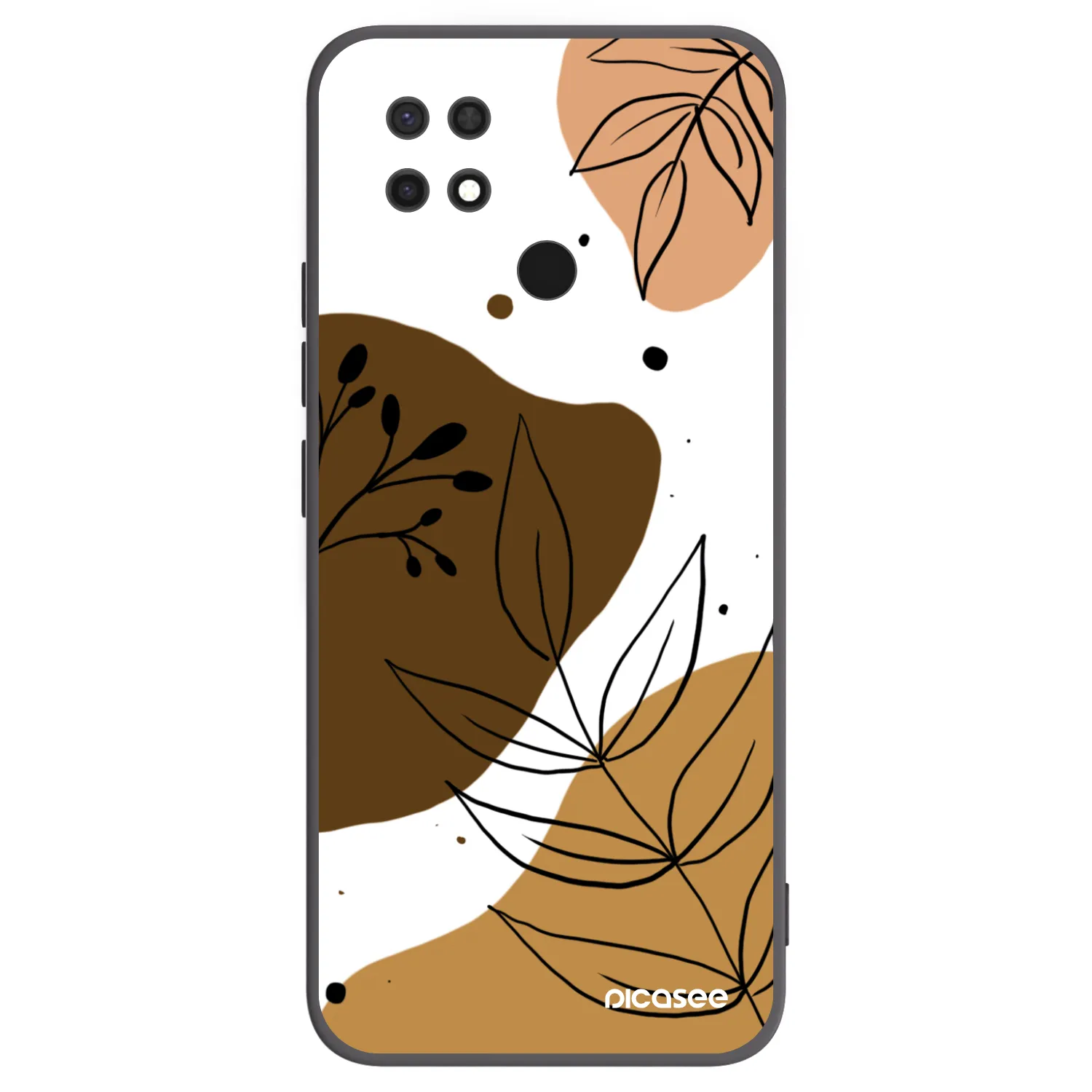 Picasee Μαύρη θήκη σιλικόνης για Xiaomi Redmi 10C - Boho style