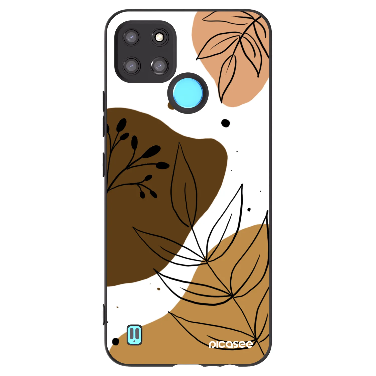 Picasee Μαύρη θήκη σιλικόνης για Realme C21Y - Boho style