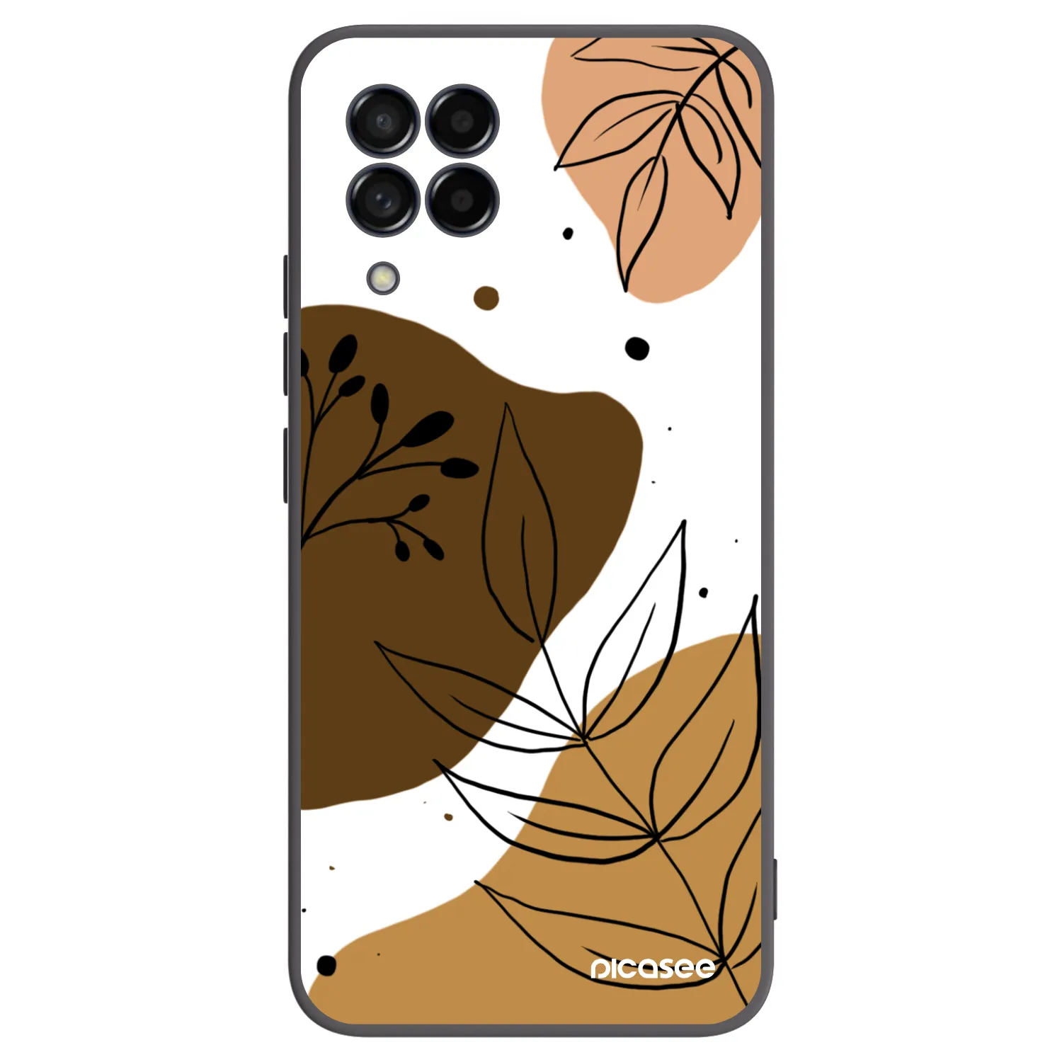 Picasee Μαύρη θήκη σιλικόνης για Samsung Galaxy M53 5G - Boho style