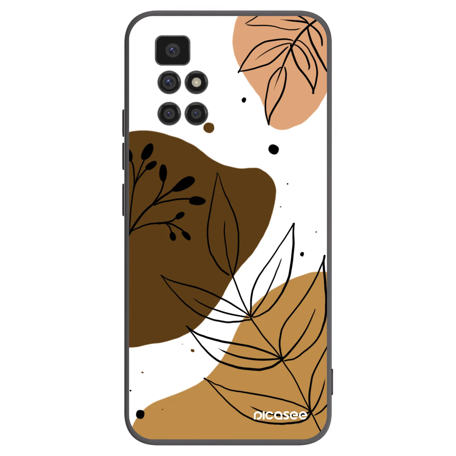 Picasee Μαύρη θήκη σιλικόνης για Xiaomi Redmi 10 (2022) - Boho style