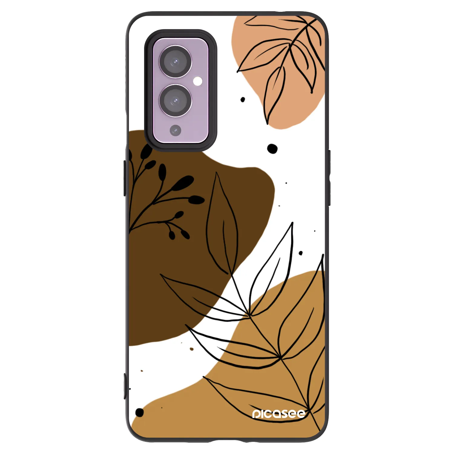 Picasee Μαύρη θήκη σιλικόνης για OnePlus 9 - Boho style
