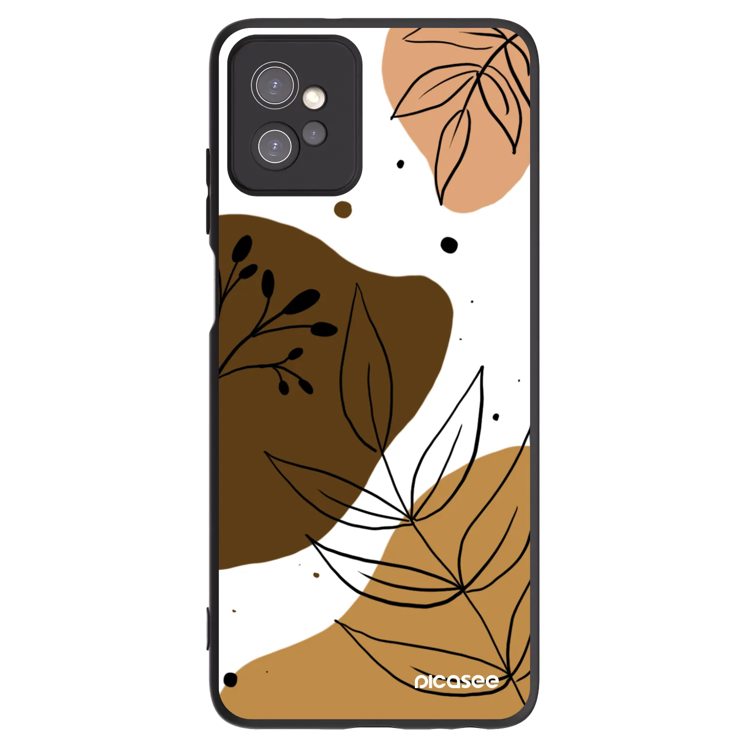 Picasee Μαύρη θήκη σιλικόνης για Motorola Moto G32 - Boho style