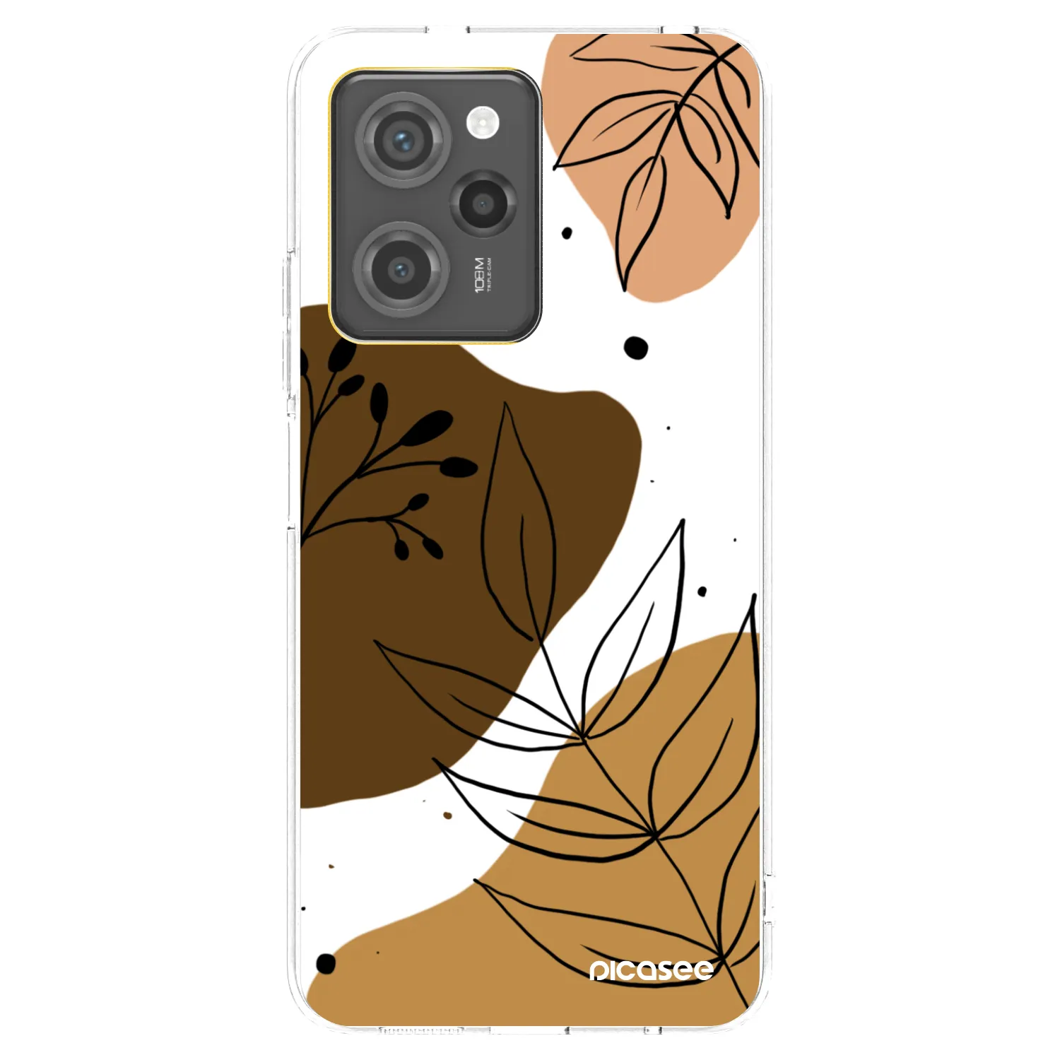 Picasee Μαύρη θήκη σιλικόνης για Xiaomi Poco X5 Pro - Boho style