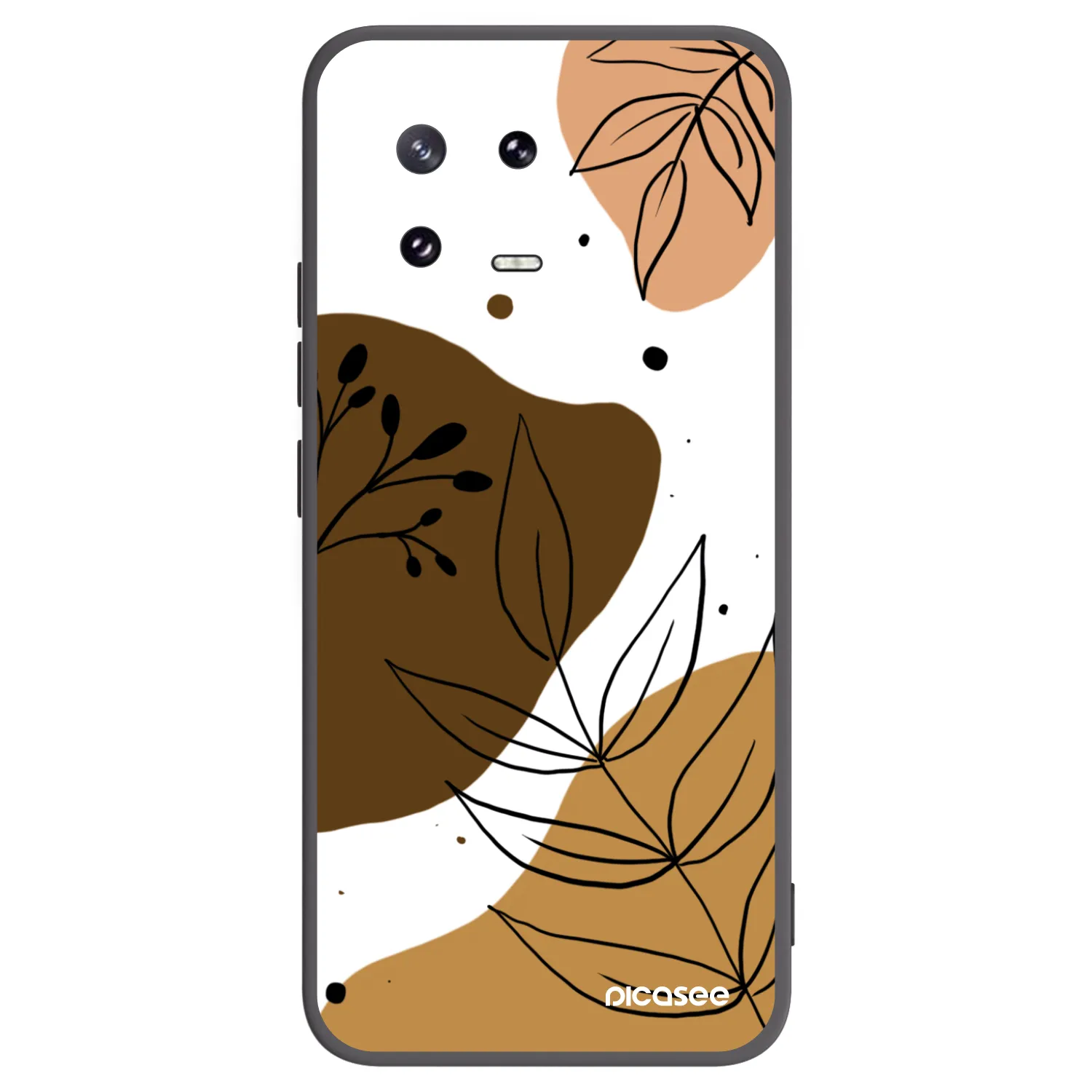 Picasee Μαύρη θήκη σιλικόνης για Xiaomi 13 Pro - Boho style