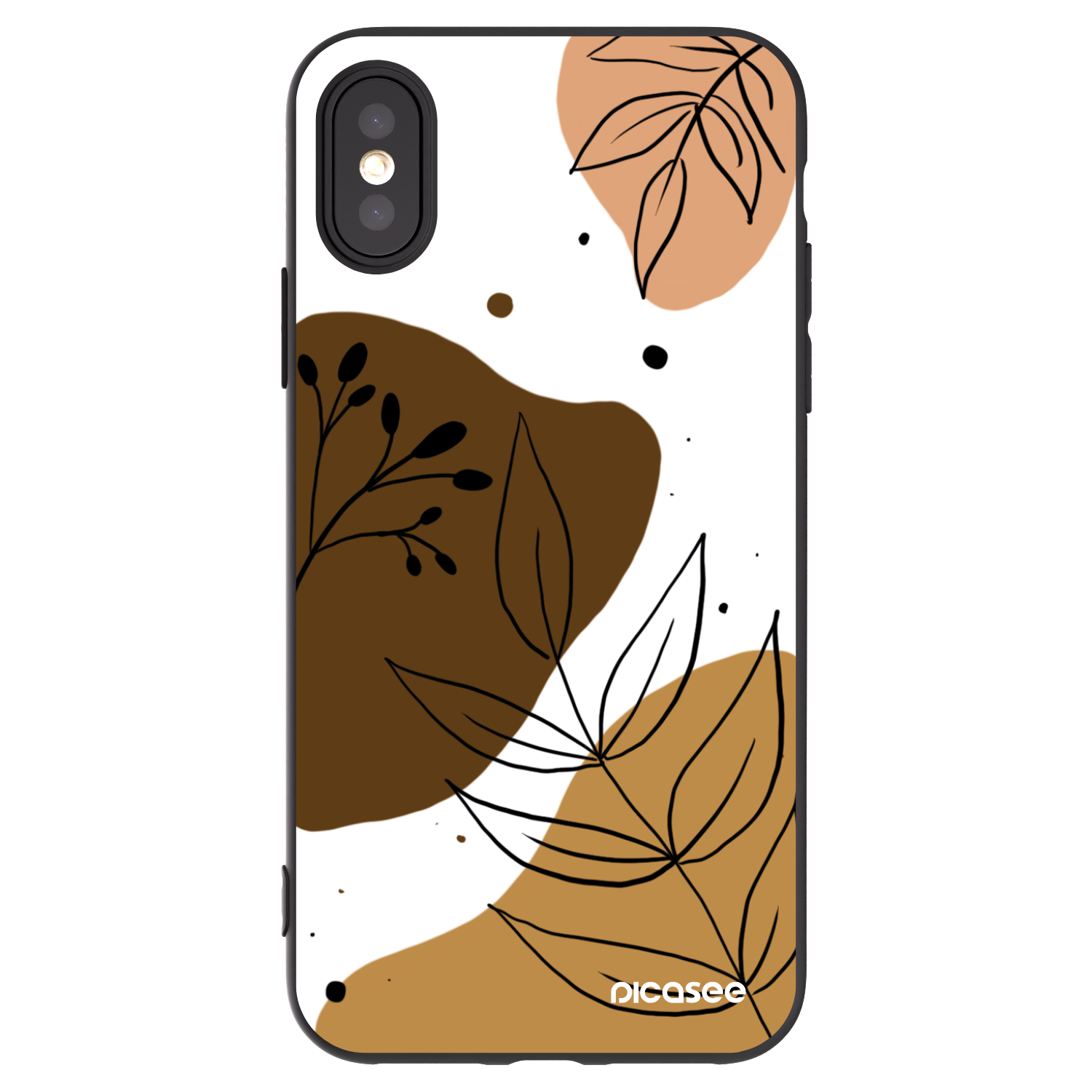 Picasee Μαύρη θήκη σιλικόνης για Apple iPhone X/XS - Boho style
