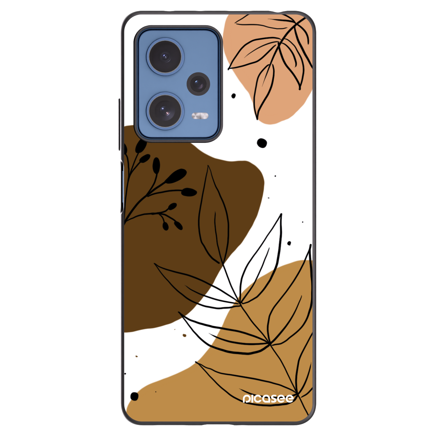Picasee Μαύρη θήκη σιλικόνης για Xiaomi Redmi Note 12 Pro 5G - Boho style