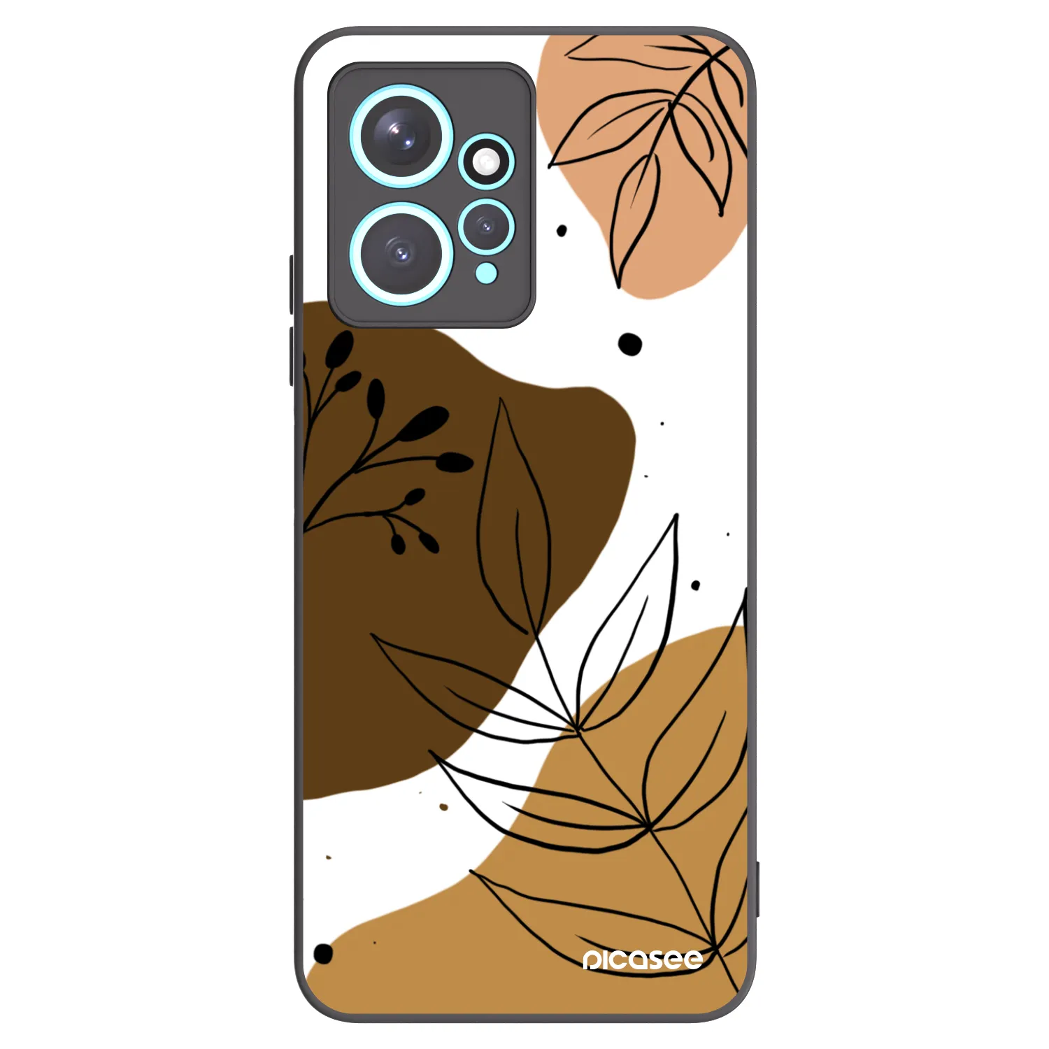 Picasee Μαύρη θήκη σιλικόνης για Xiaomi Redmi Note 12 4G - Boho style