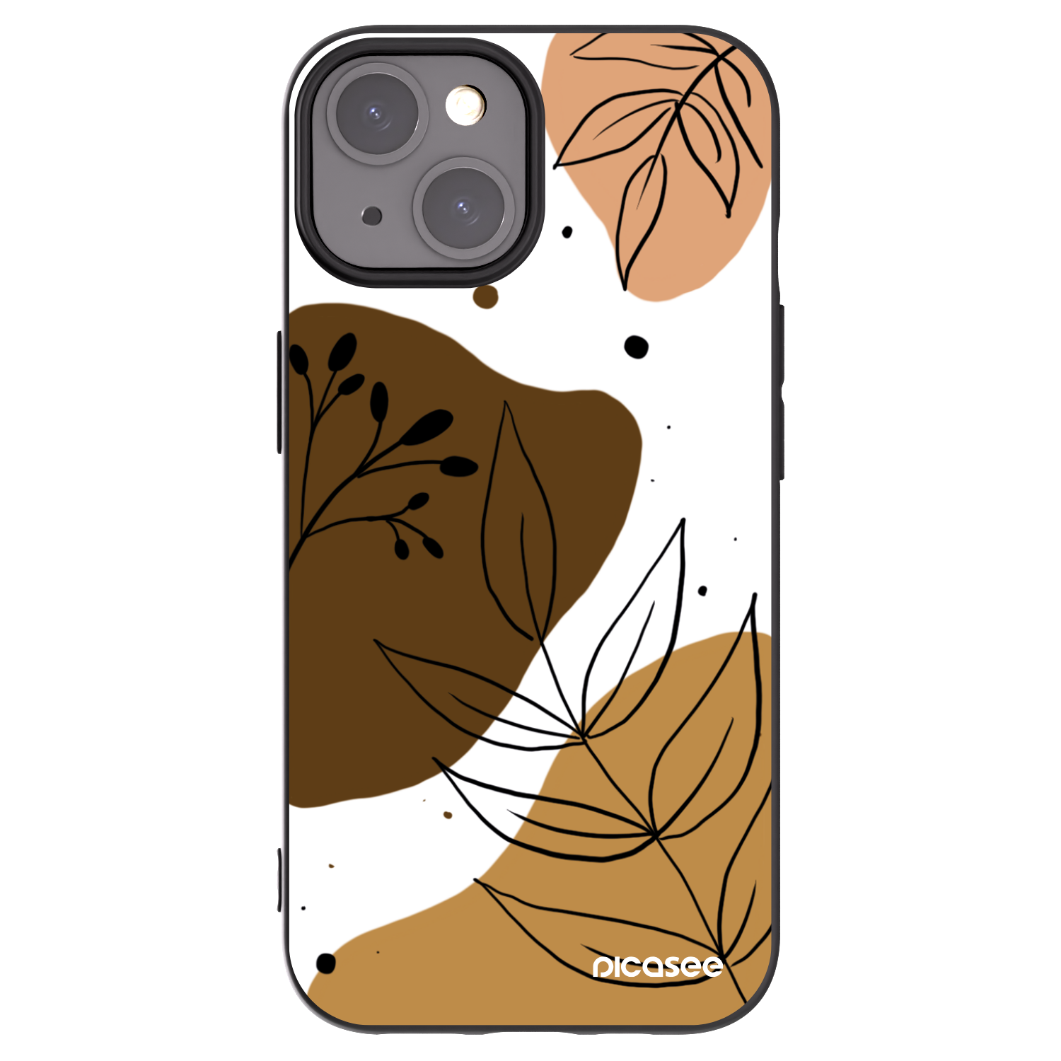Picasee Μαύρη θήκη σιλικόνης για Apple iPhone 15 - Boho style