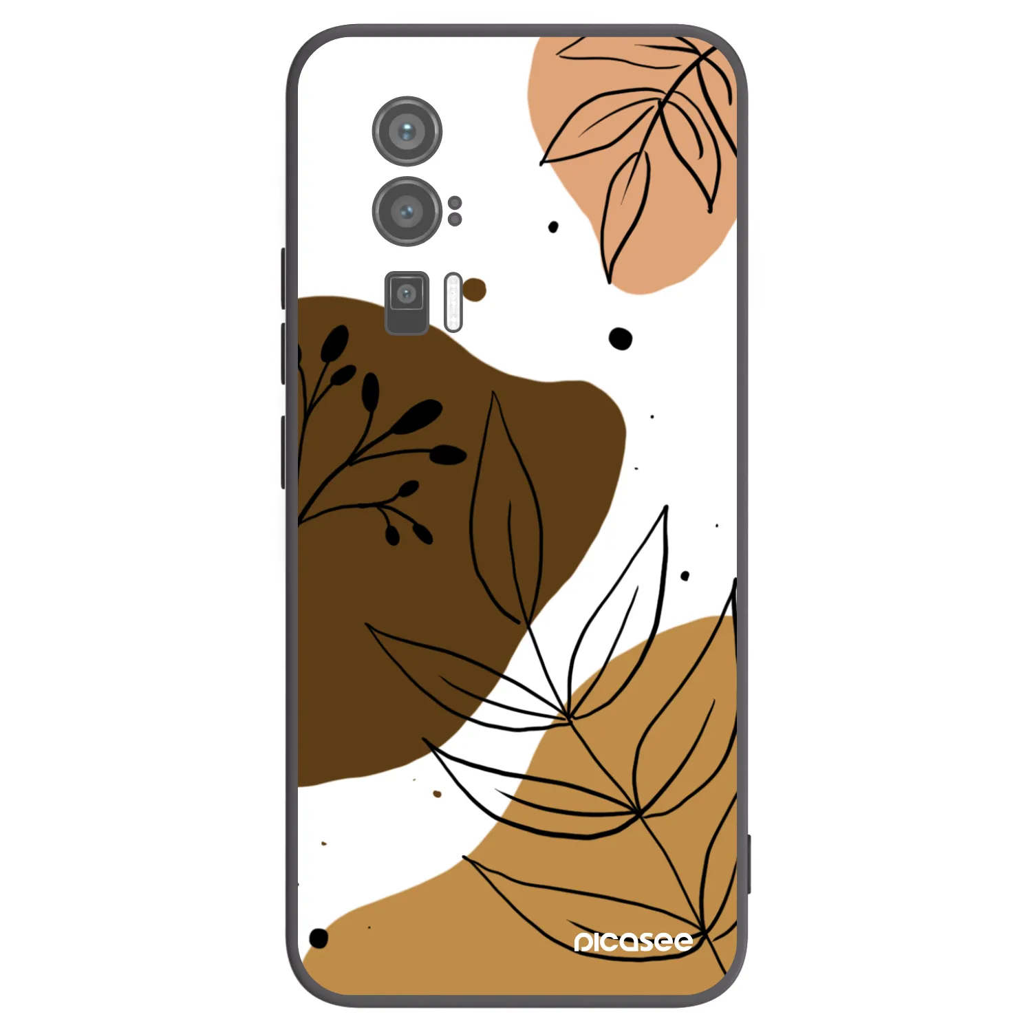 Picasee Μαύρη θήκη σιλικόνης για Xiaomi Poco F5 Pro 5G - Boho style