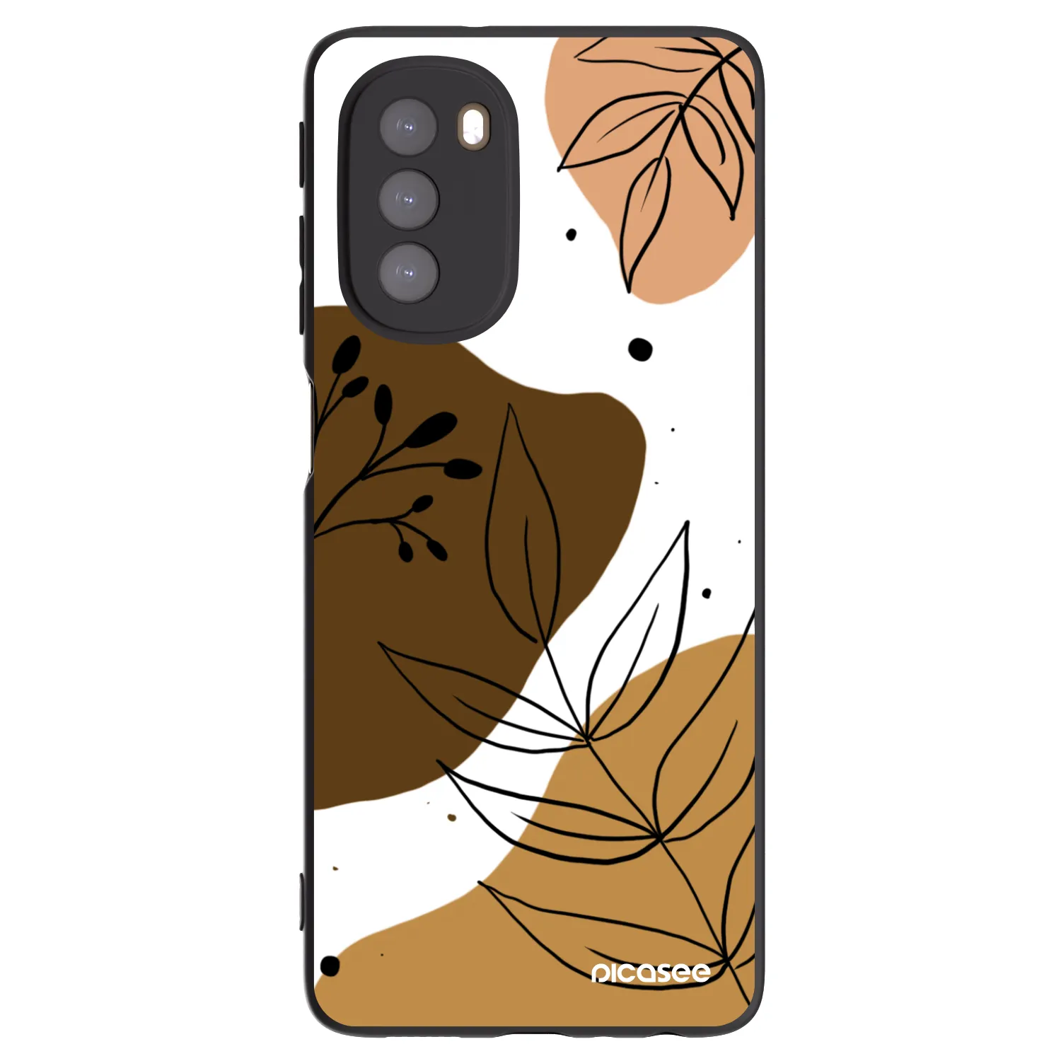 Picasee Μαύρη θήκη σιλικόνης για Motorola Moto G51 - Boho style