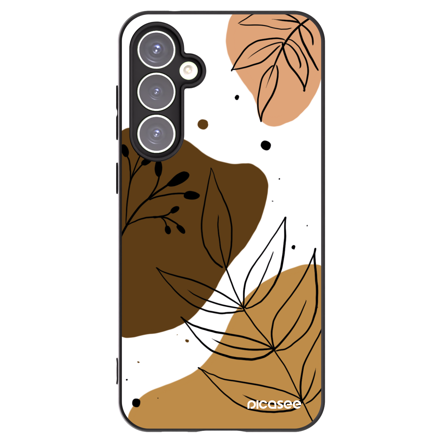 Picasee Μαύρη θήκη σιλικόνης για Samsung Galaxy S23 FE S711B - Boho style