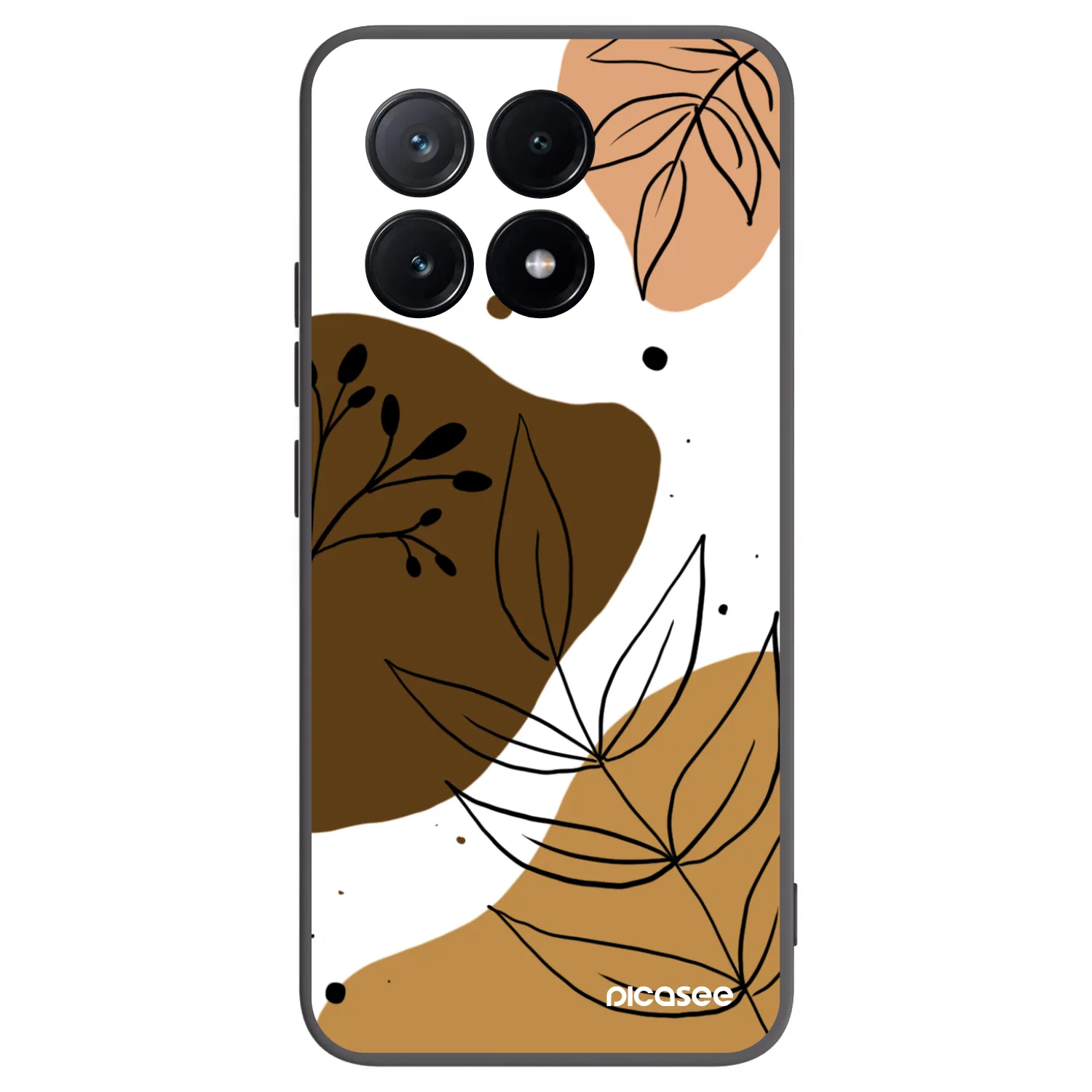 Picasee Μαύρη θήκη σιλικόνης για Xiaomi Poco X6 Pro - Boho style