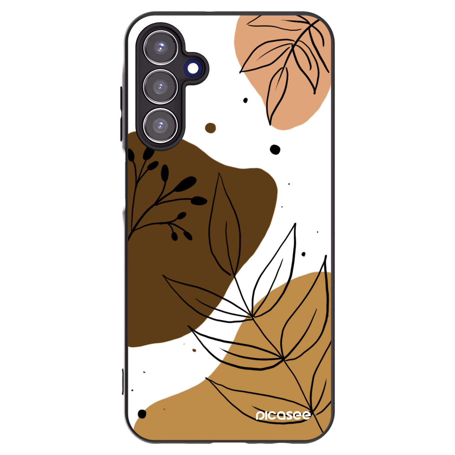 Picasee Μαύρη θήκη σιλικόνης για Samsung Galaxy A15 A155F 4G - Boho style