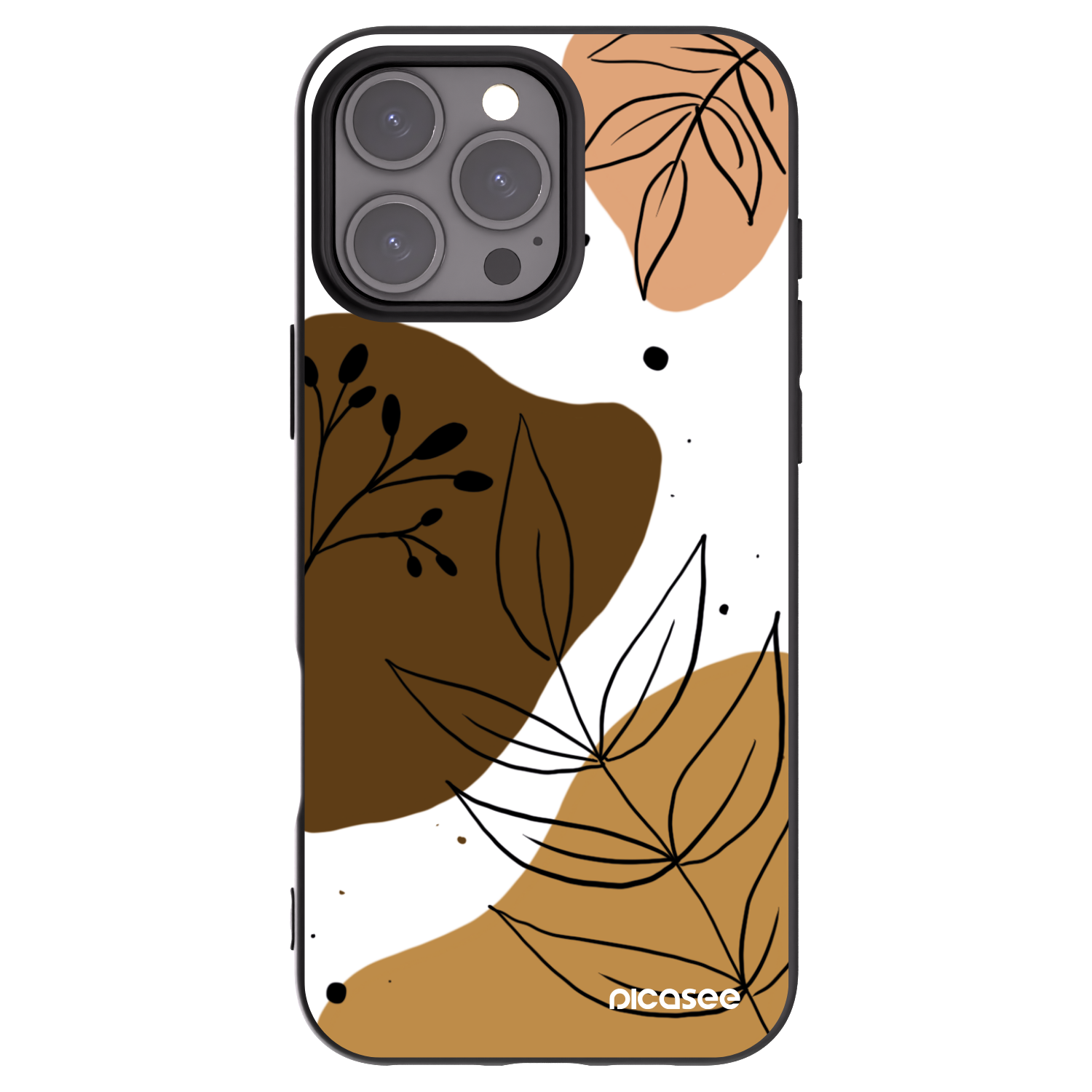 Picasee Μαύρη θήκη σιλικόνης για Apple iPhone 16 Pro Max - Boho style