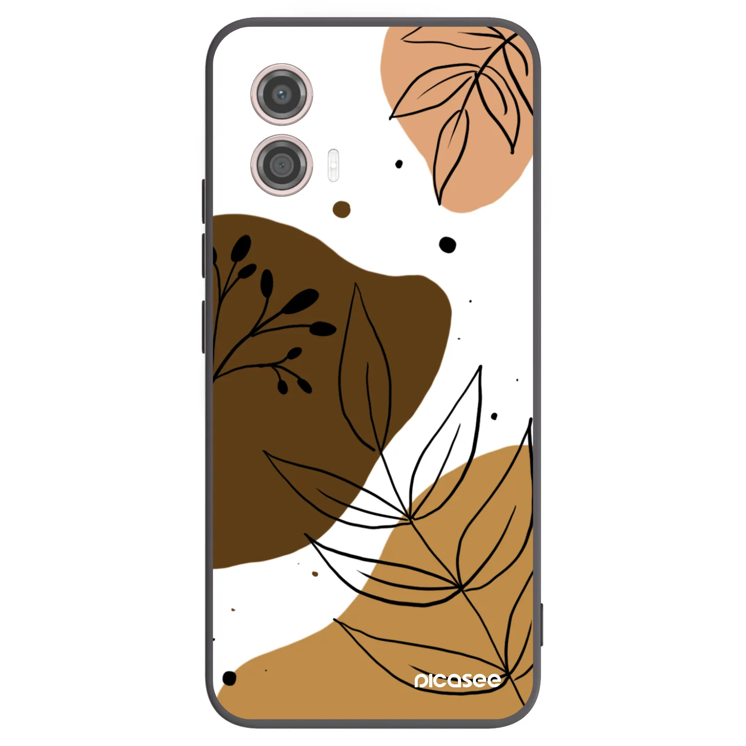 Picasee Μαύρη θήκη σιλικόνης για Motorola Moto G53 5G - Boho style