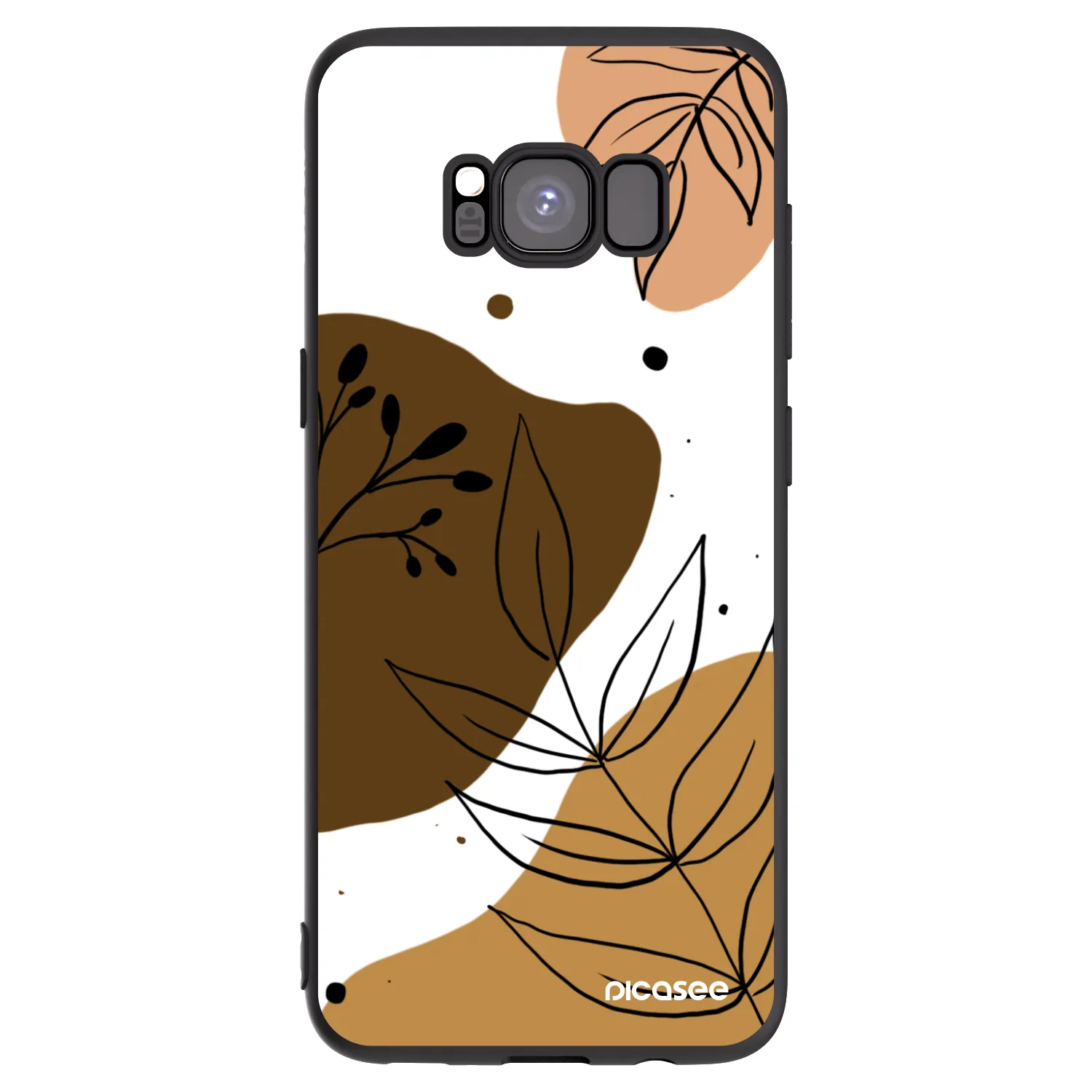 Picasee Μαύρη θήκη σιλικόνης για Samsung Galaxy S8 G950F - Boho style