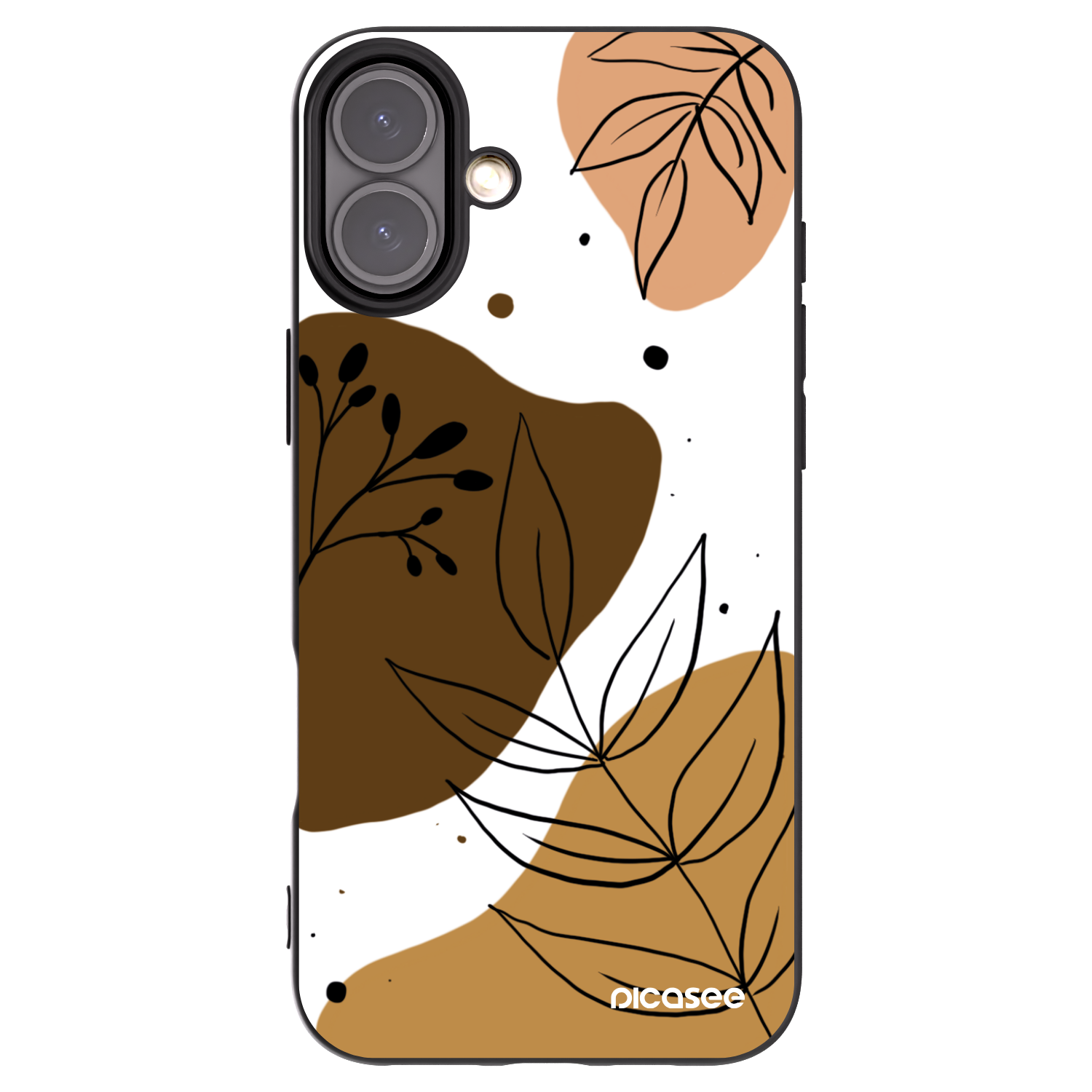 Picasee Μαύρη θήκη σιλικόνης για Apple iPhone 16 Plus - Boho style