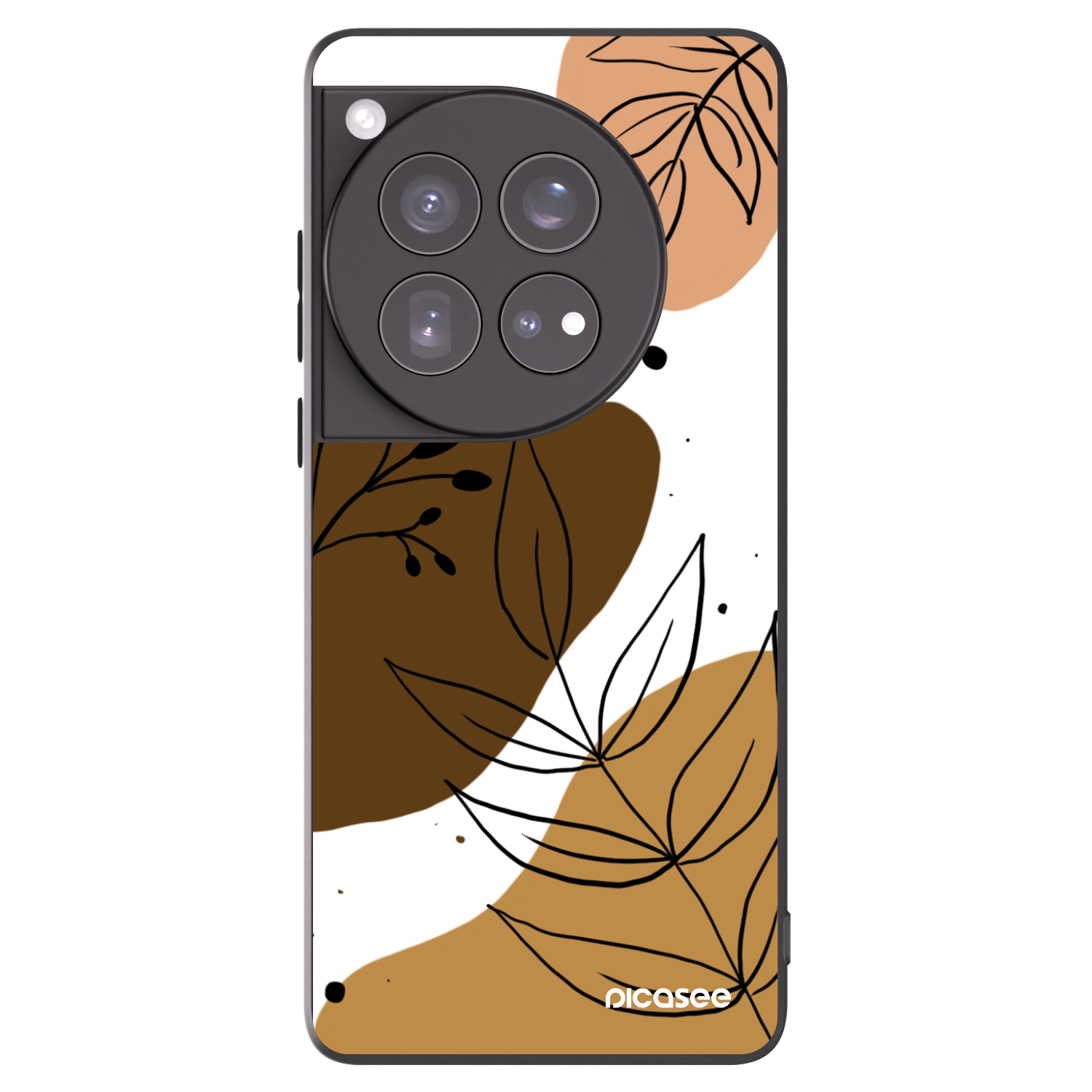 Picasee Μαύρη θήκη σιλικόνης για OnePlus 12 5G - Boho style
