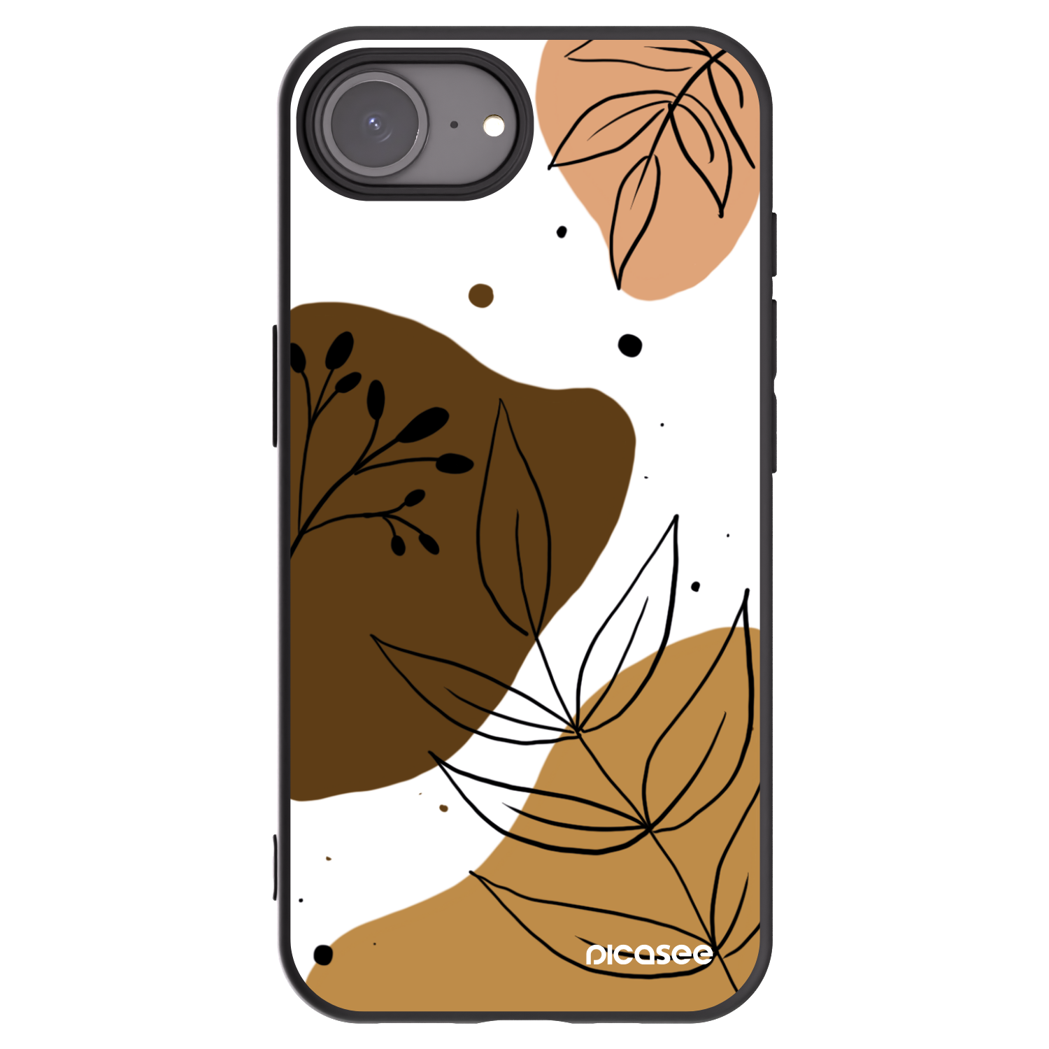 Picasee Μαύρη θήκη σιλικόνης για Apple iPhone 16e - Boho style