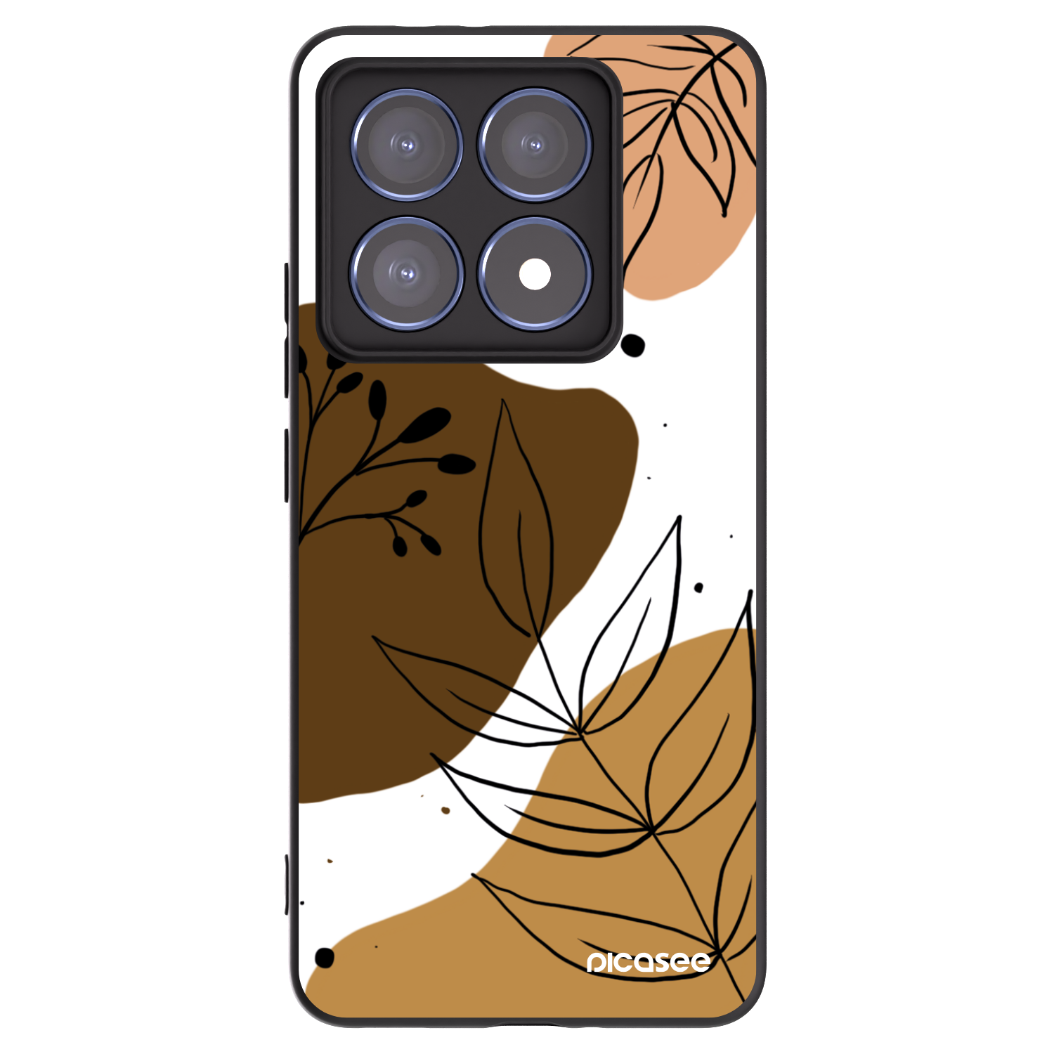 Picasee Μαύρη θήκη σιλικόνης για Xiaomi 14T Pro - Boho style