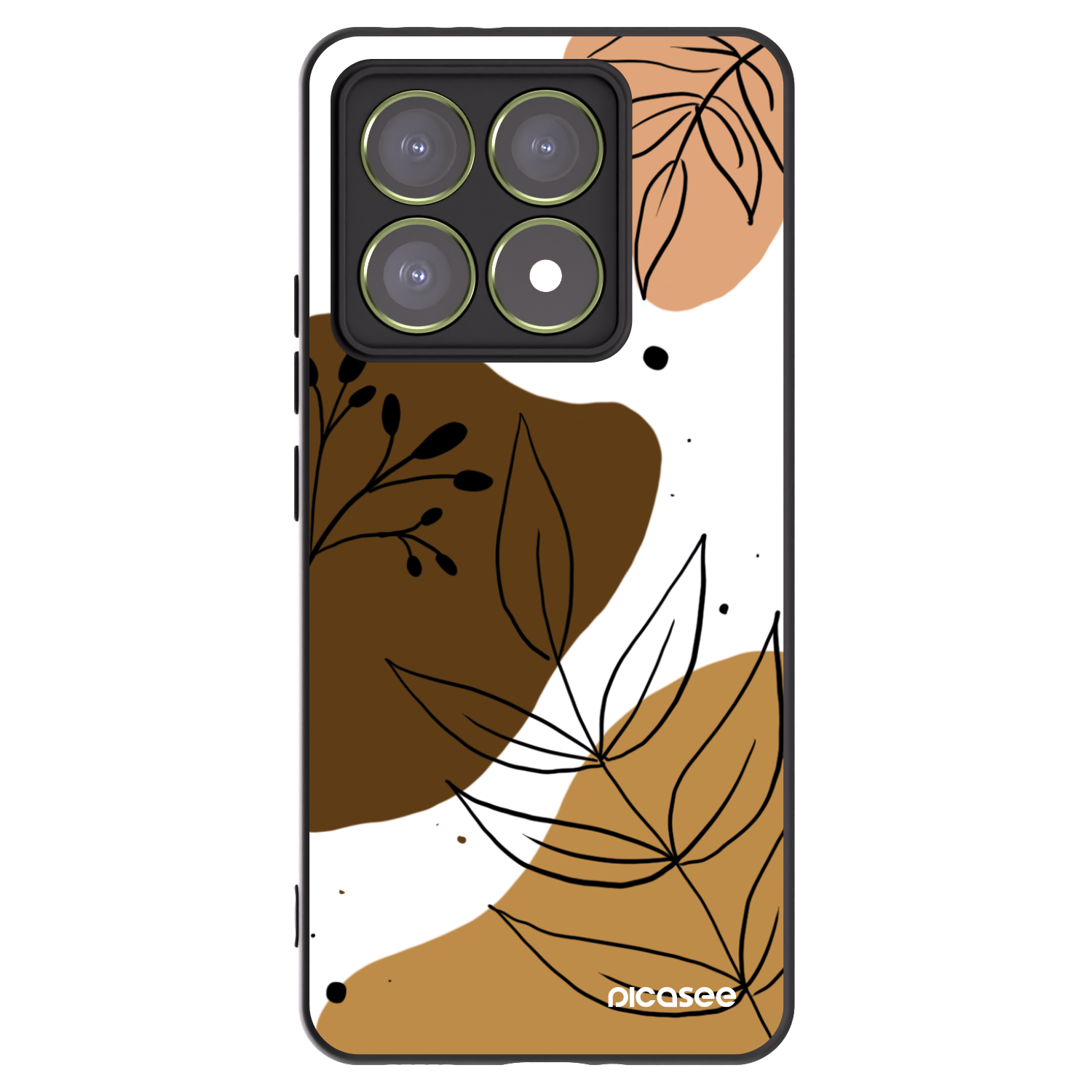 Picasee Μαύρη θήκη σιλικόνης για Xiaomi 14T - Boho style