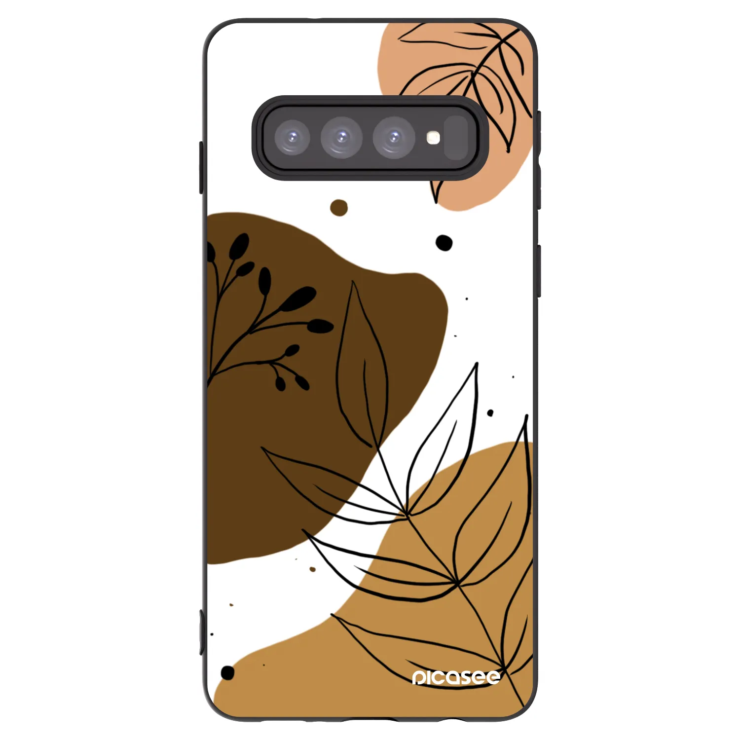 Picasee Μαύρη θήκη σιλικόνης για Samsung Galaxy S10 G973 - Boho style