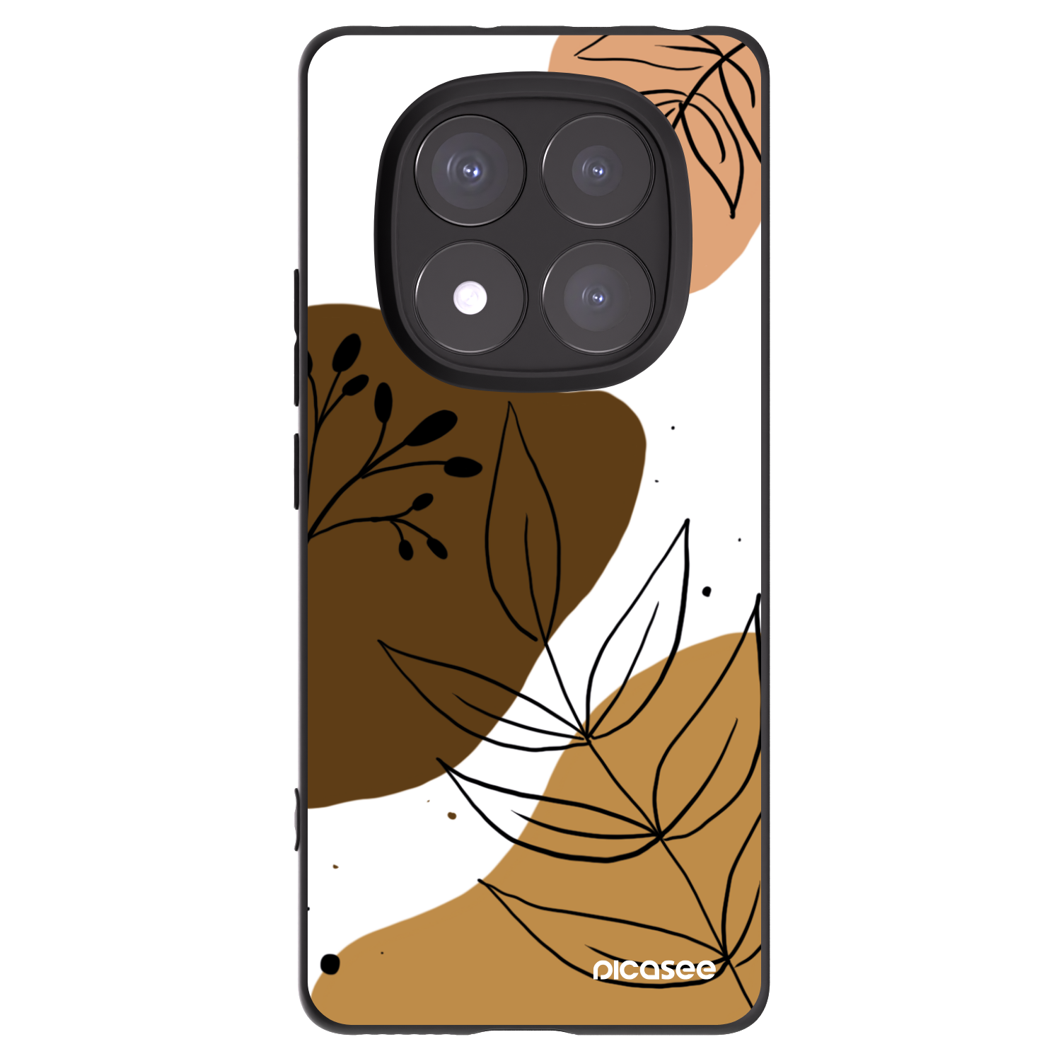 Picasee Μαύρη θήκη σιλικόνης για Xiaomi Redmi Note 14 Pro+ 5G - Boho style