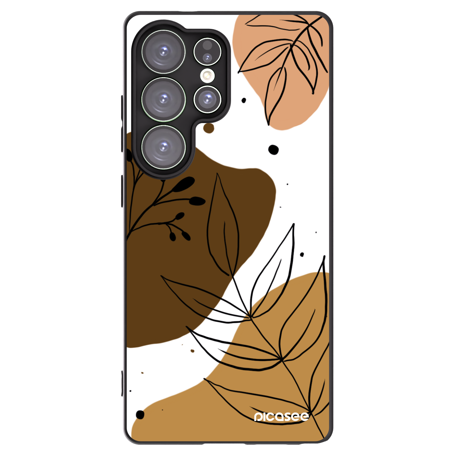 Picasee Μαύρη θήκη σιλικόνης για Samsung Galaxy S25 Ultra 5G - Boho style