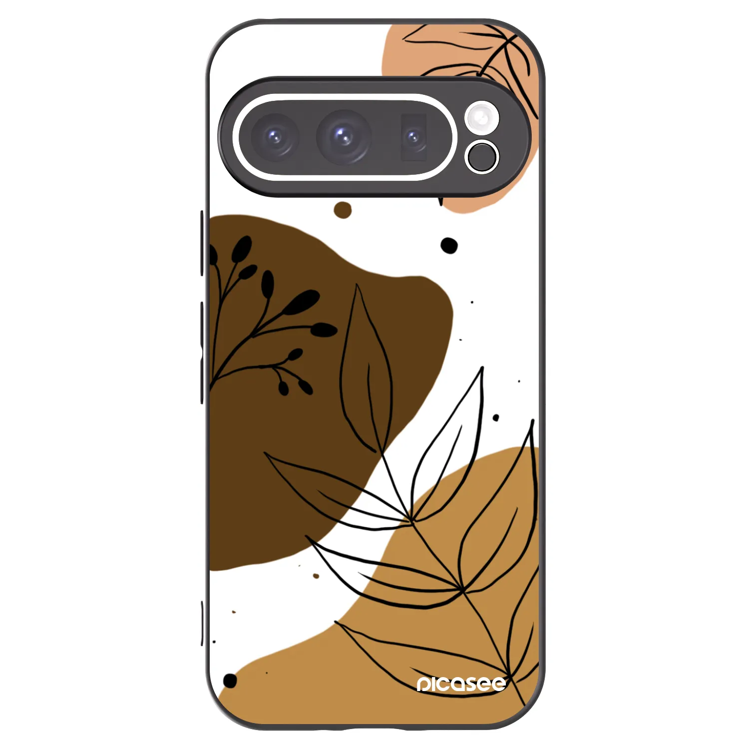 Picasee Μαύρη θήκη σιλικόνης για Google Pixel 9 Pro - Boho style