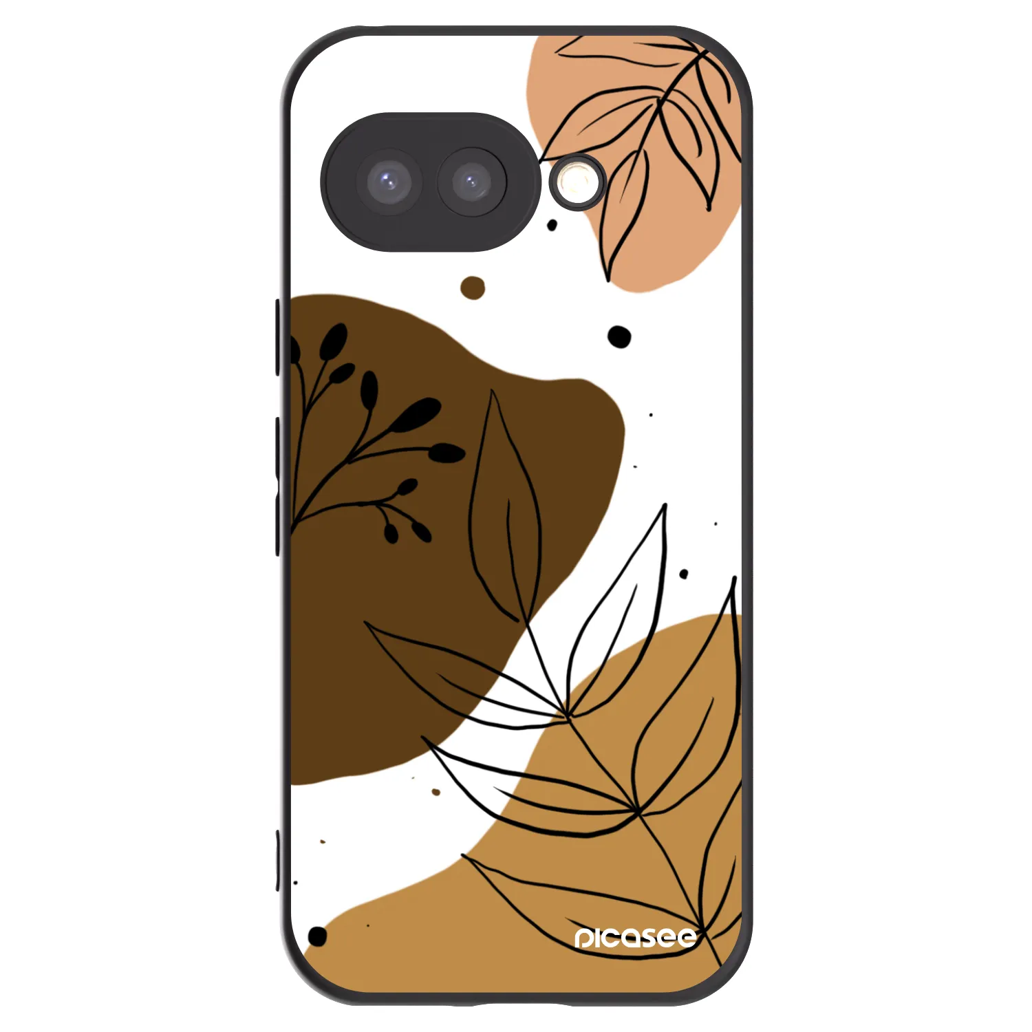Picasee Μαύρη θήκη σιλικόνης για Google Pixel 9a - Boho style
