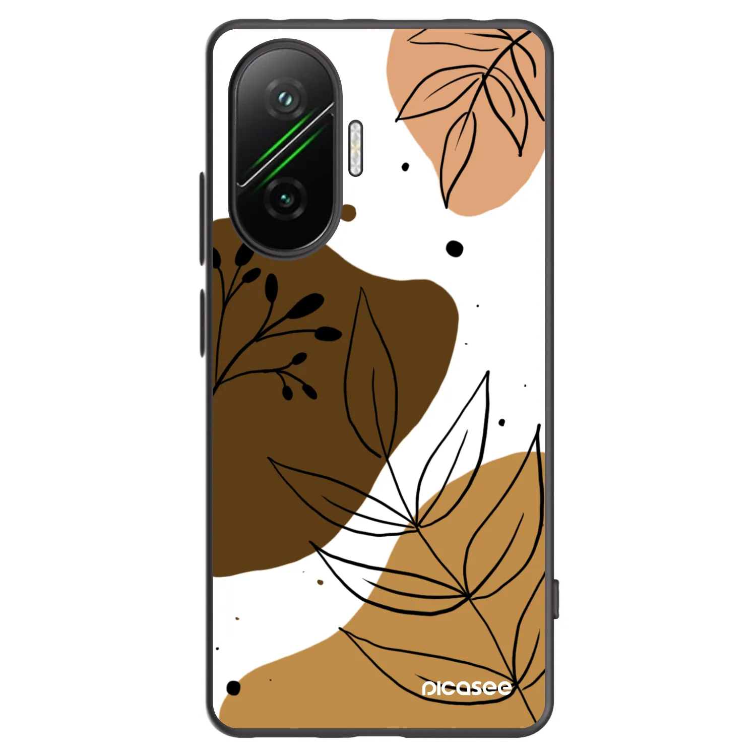 Picasee Μαύρη θήκη σιλικόνης για Xiaomi Poco F7 Pro 5G - Boho style