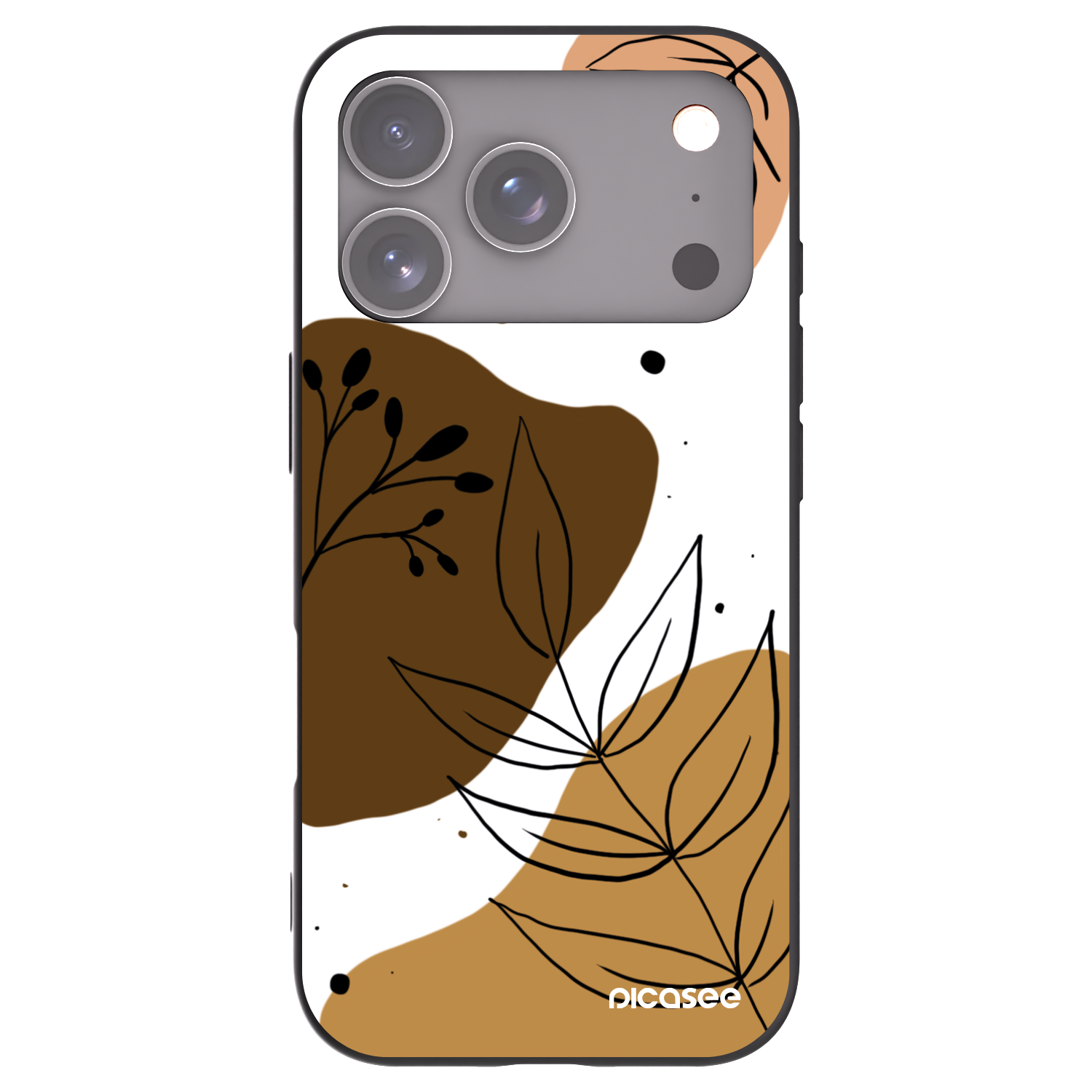 Picasee Μαύρη θήκη σιλικόνης για Apple iPhone 17 Pro - Boho style