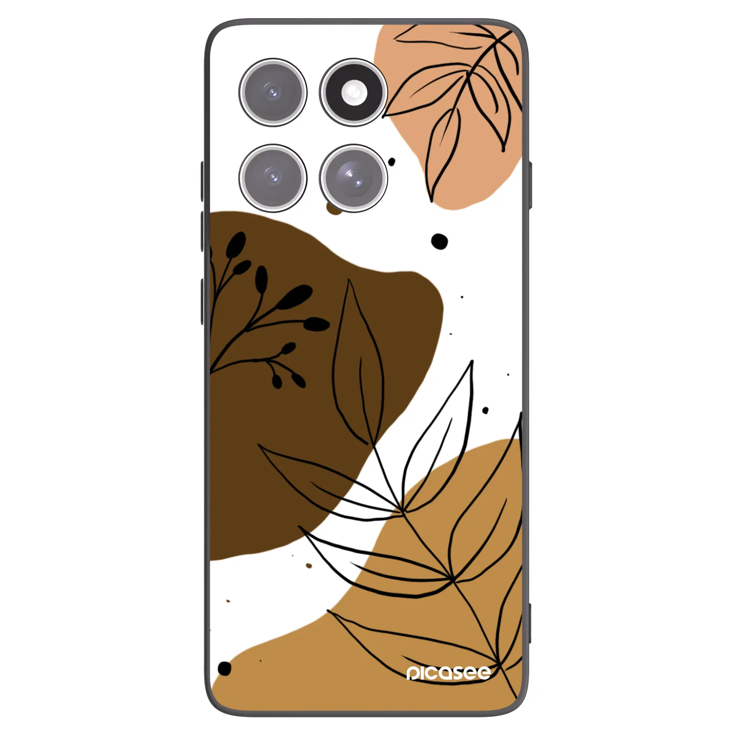 Picasee Μαύρη θήκη σιλικόνης για Motorola Edge 60 Fusion - Boho style