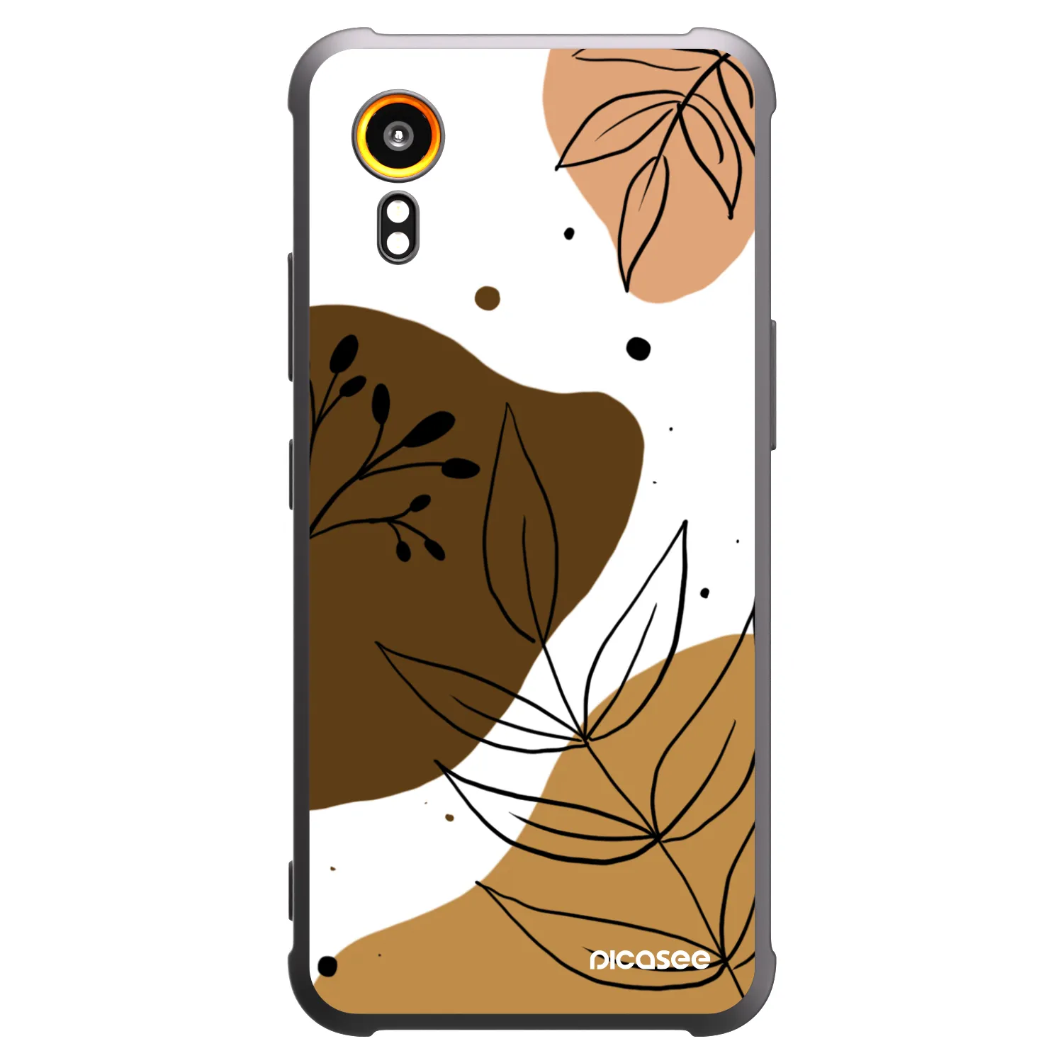 Picasee Μαύρη θήκη σιλικόνης για Samsung Galaxy Xcover 7 - Boho style