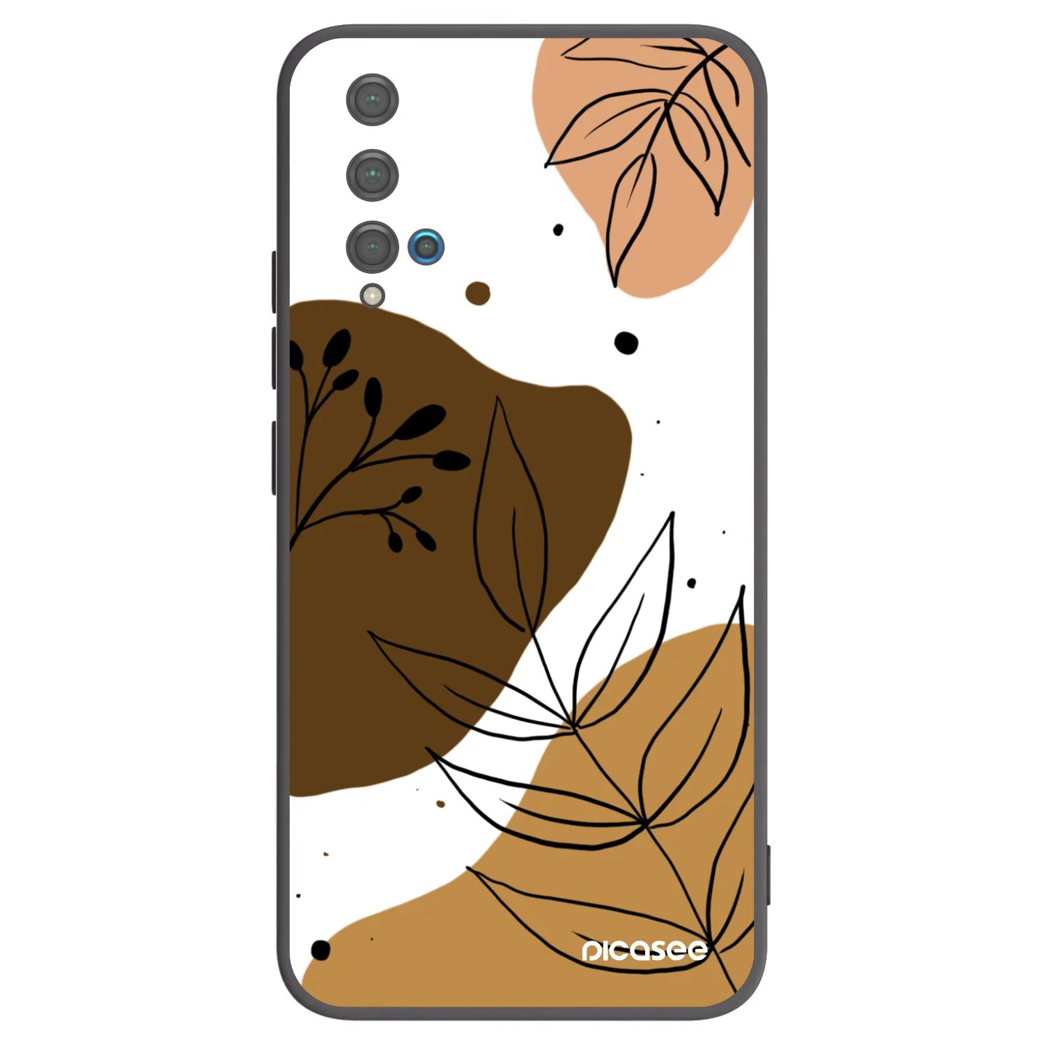 Picasee Μαύρη θήκη σιλικόνης για Huawei Nova 5T - Boho style